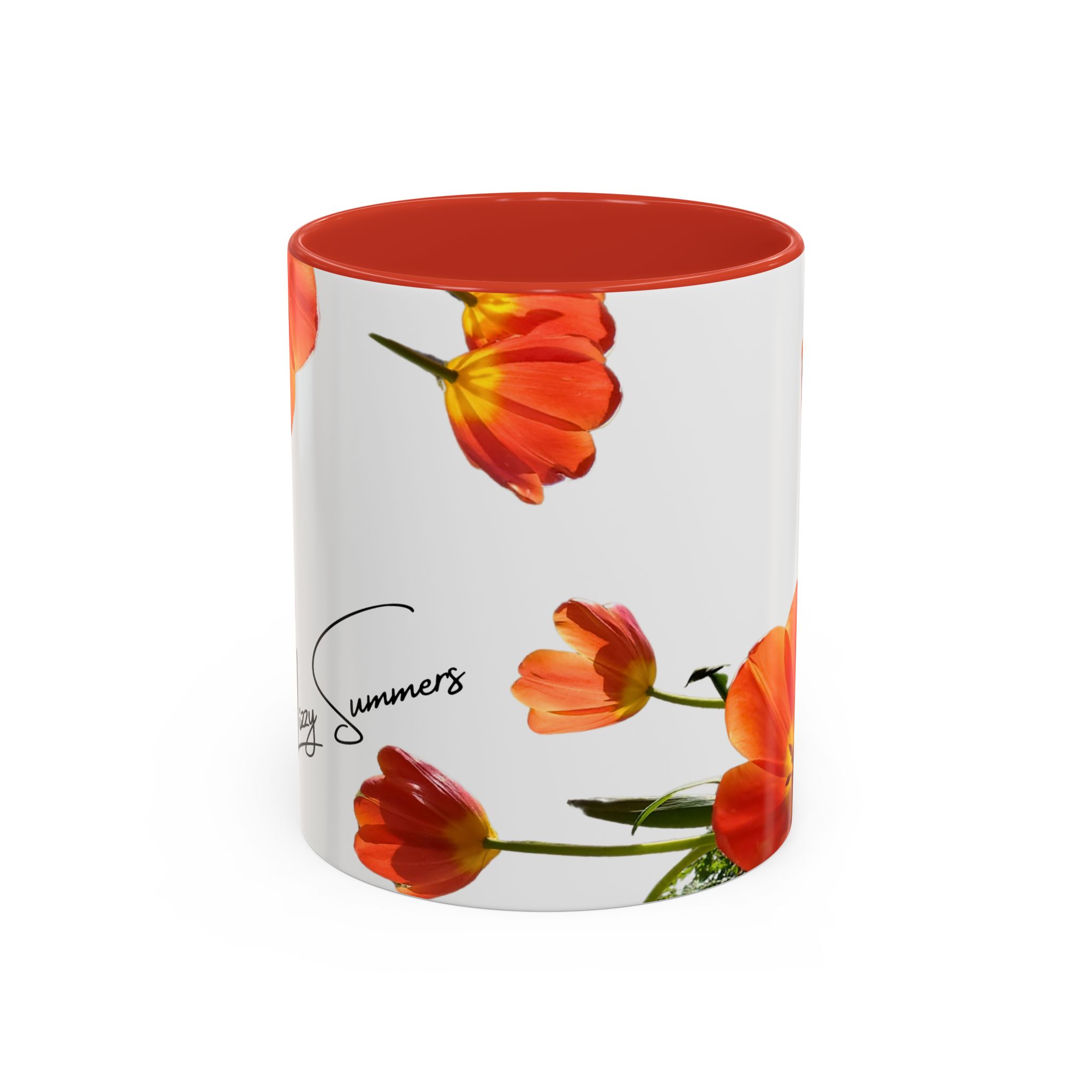 Coffee Mug Orange Tulips - Image 5