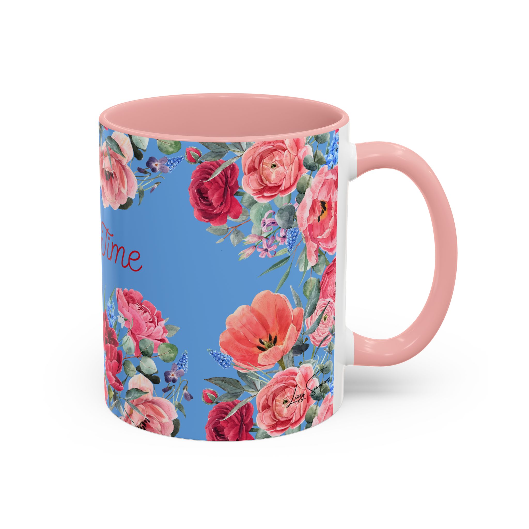 Coffee Mug  Bloom Time Blue - Image 6