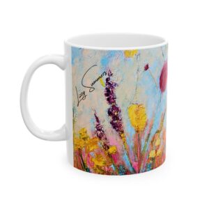 Coffee Mug Painted Wildflowers