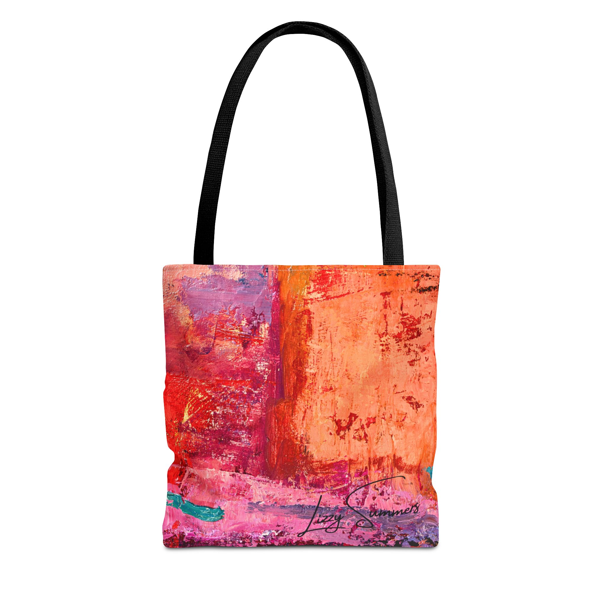 Warm Orange and Red Painterly Tote Bag
