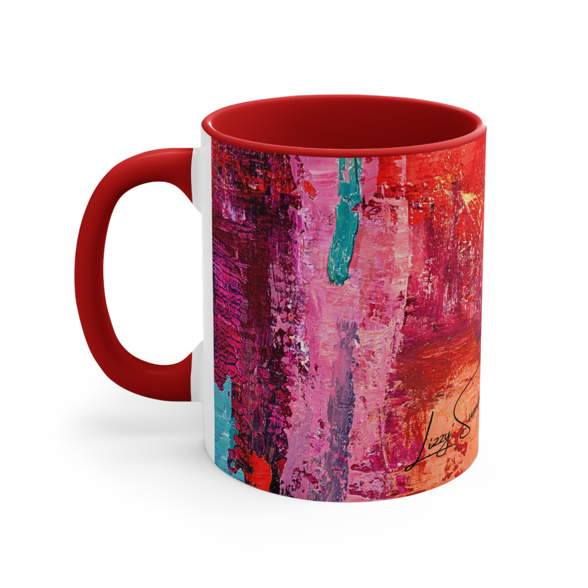 Warm Orange and Red Coffee Mug