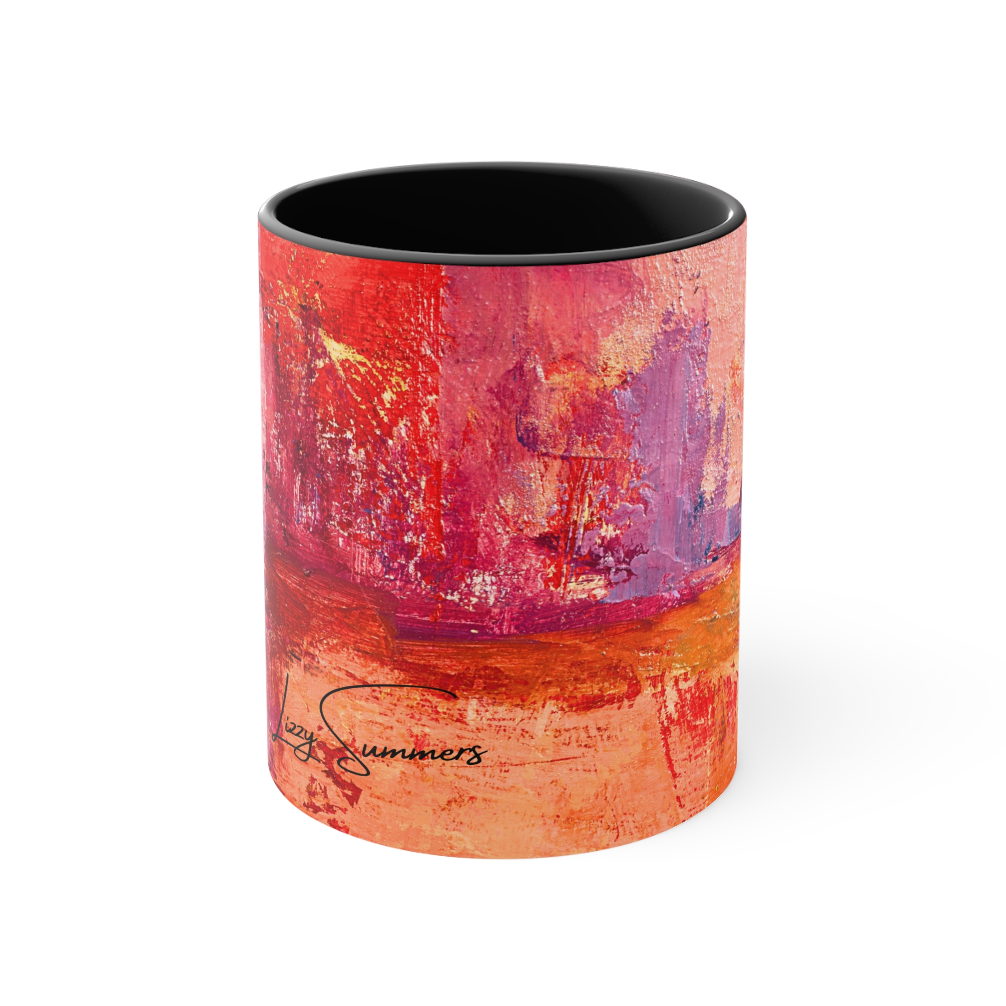 Warm Orange and Red Coffee Mug - Image 5
