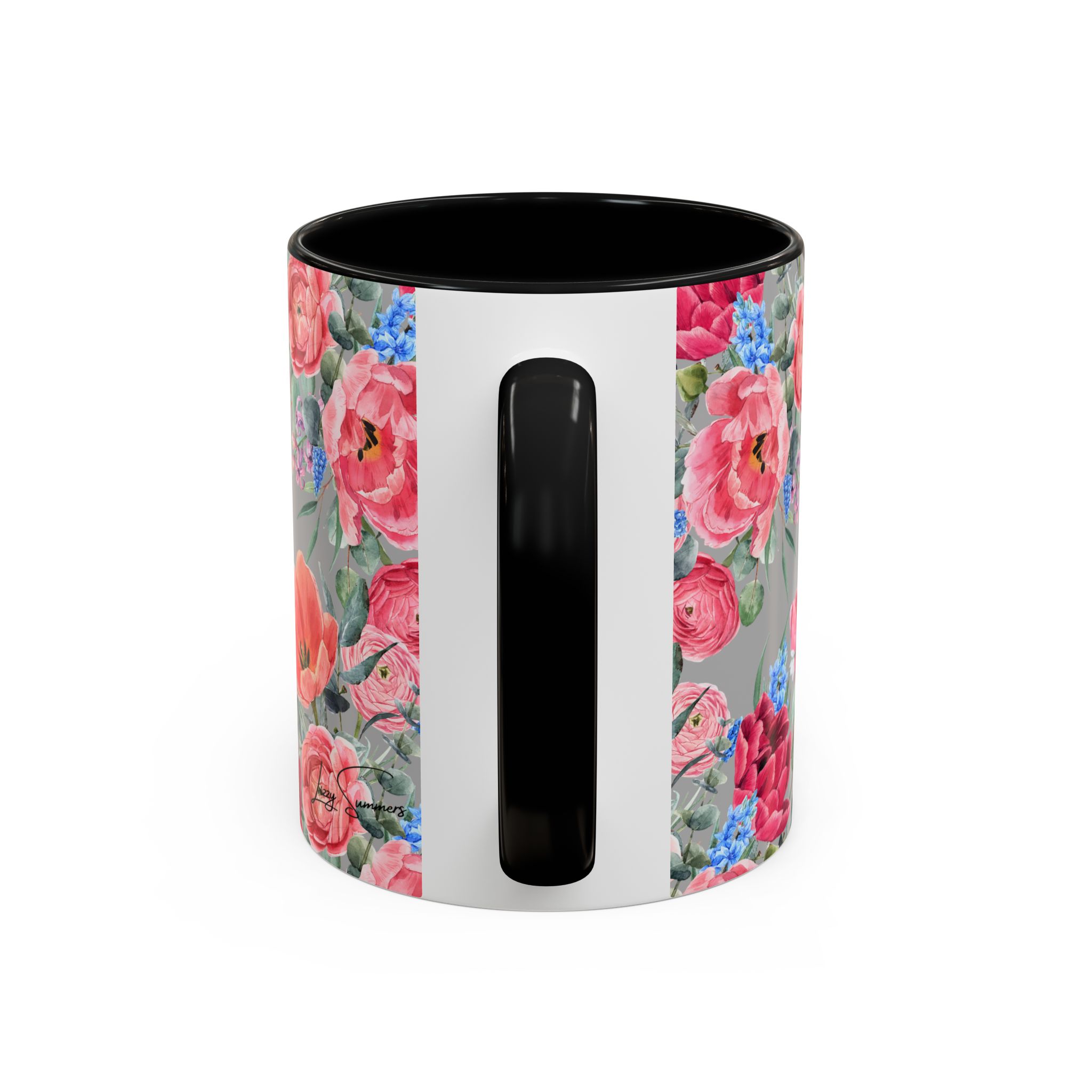 Bloom Time Grey Accent Coffee Mug - Image 4