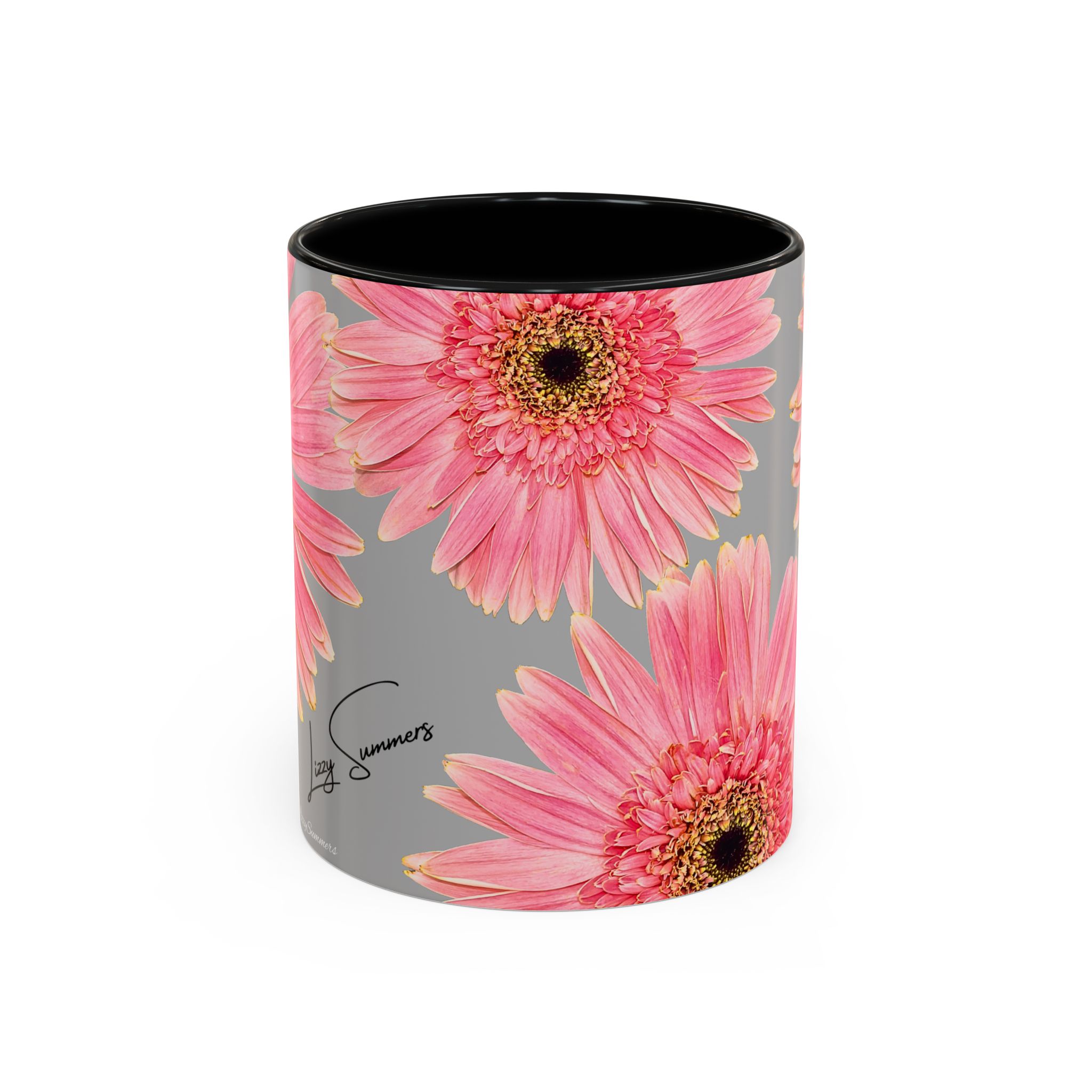 Coffee Mug Pink Flower - Image 2