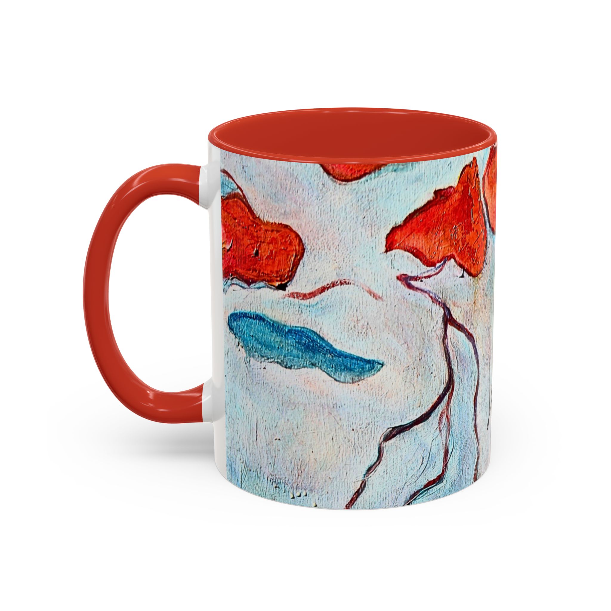 Coffee Mug Red leaves floating