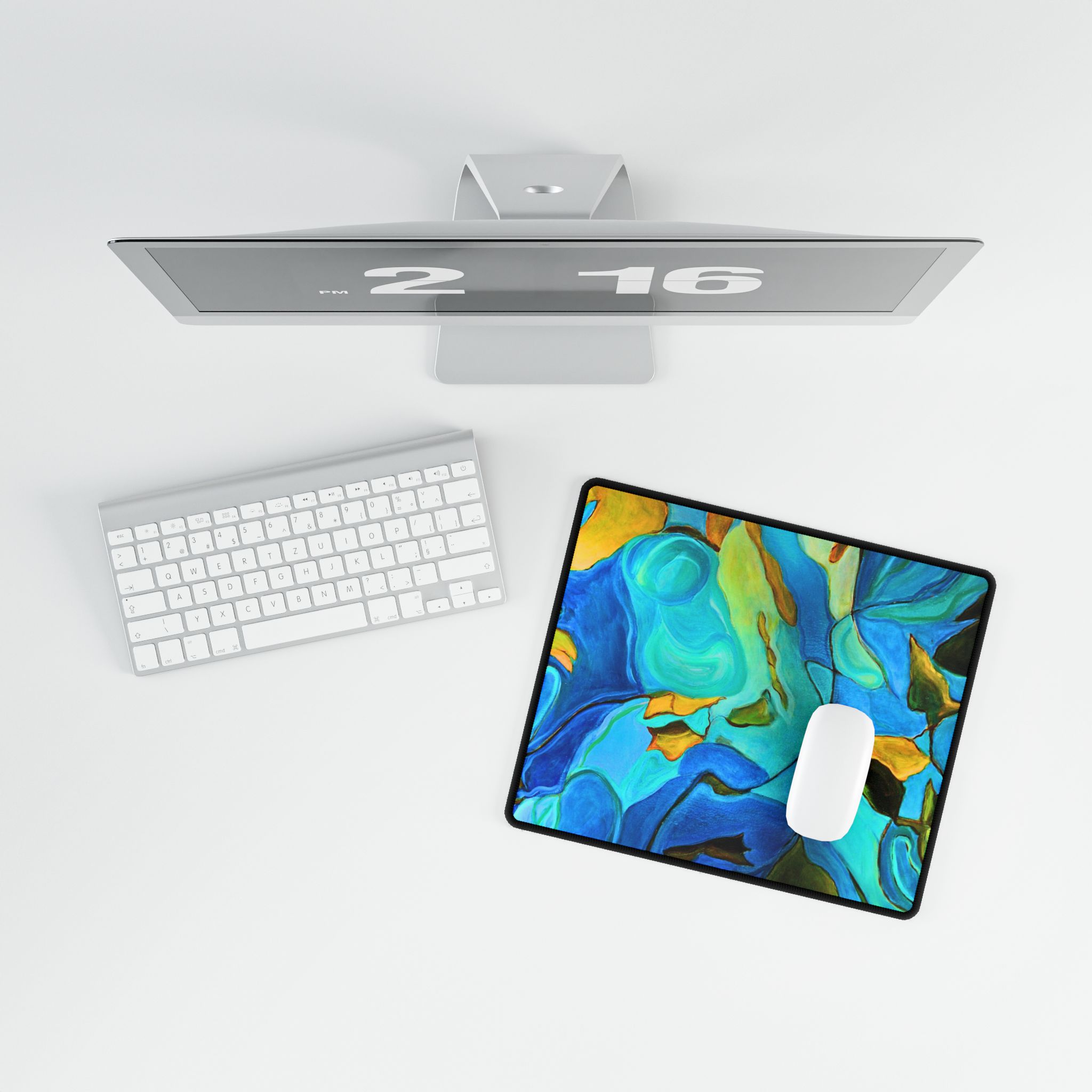 Desk Mat Nature Muse in Teal and Green - Image 8