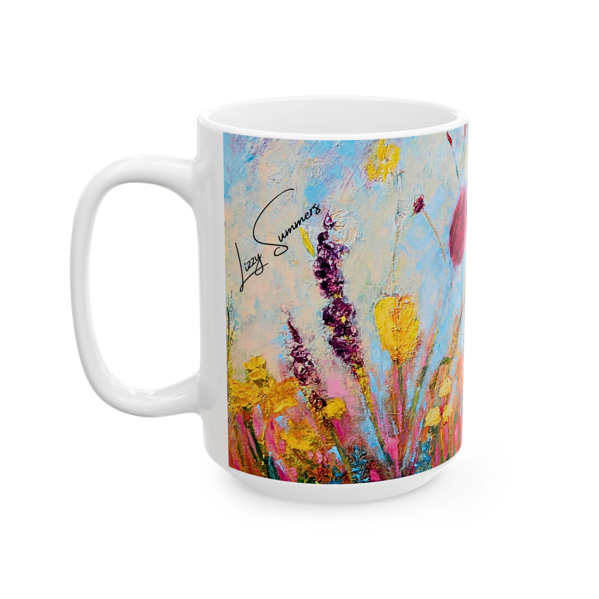 Coffee Mug Painted Wildflowers - Image 7