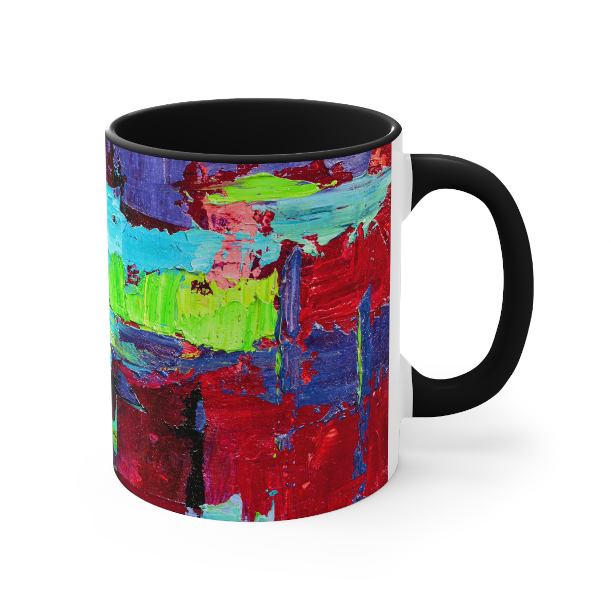 Coffee Mug Bold Red and Sky Blue - Image 7