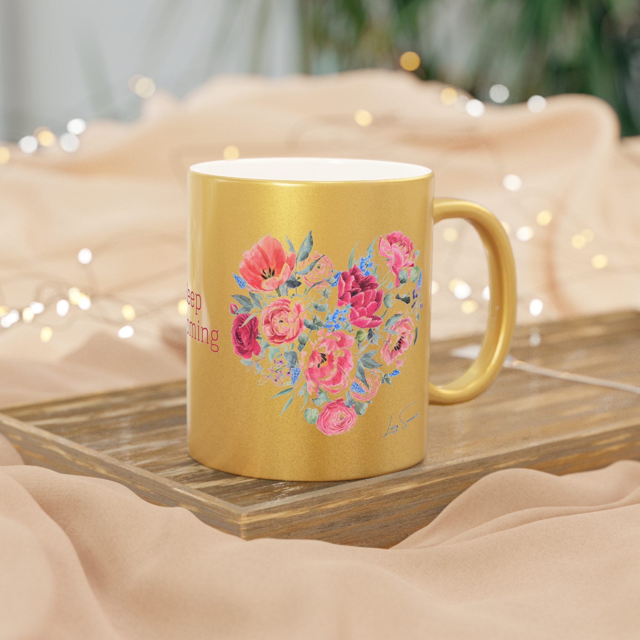 Keep Blooming Metallic Mug (Silver or Gold) - Image 8