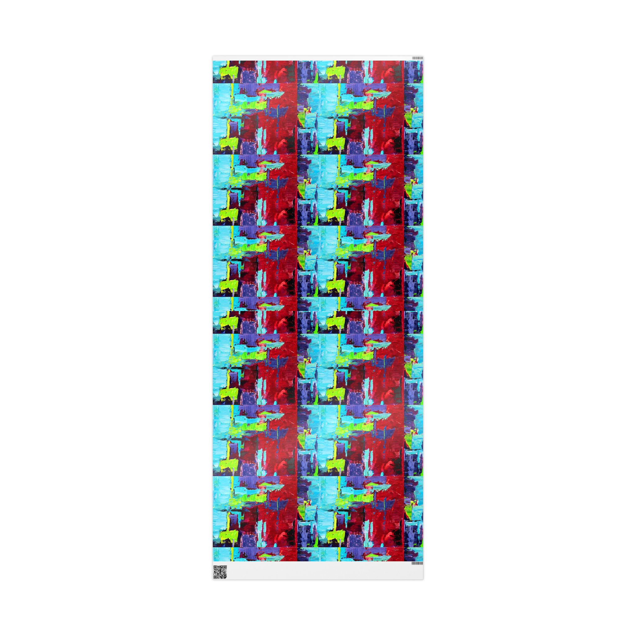 Wrapping paper Bold Red and Sky Blue Abstract Painterly - Image 13