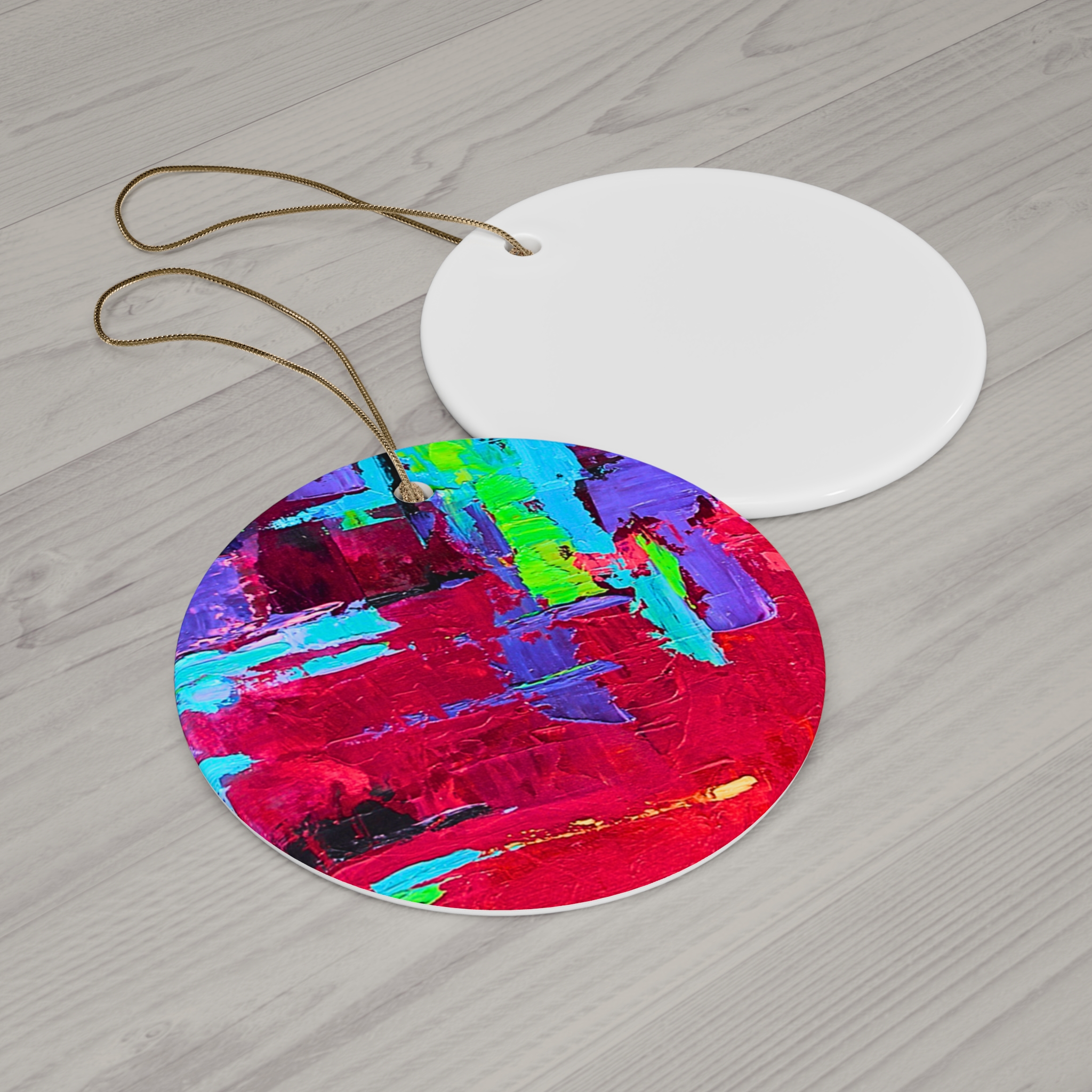 Ornament, Red 4 Shapes - Image 5