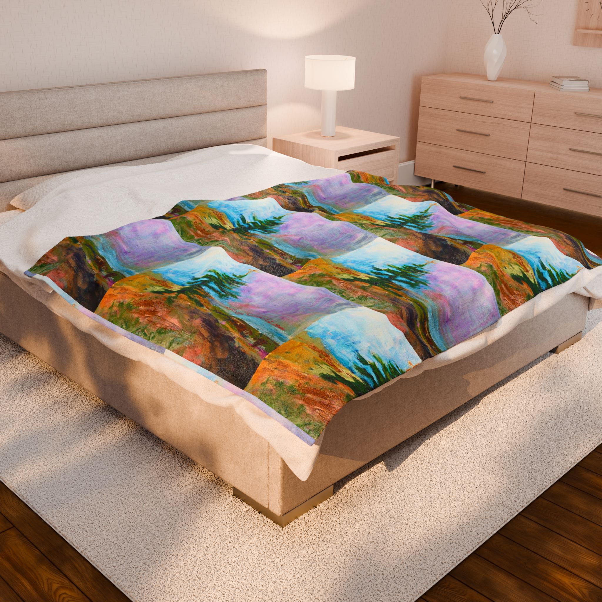 Cozy Velveteen Plush Blanket with Tree Design - Perfect for Holiday Comfort - Image 12