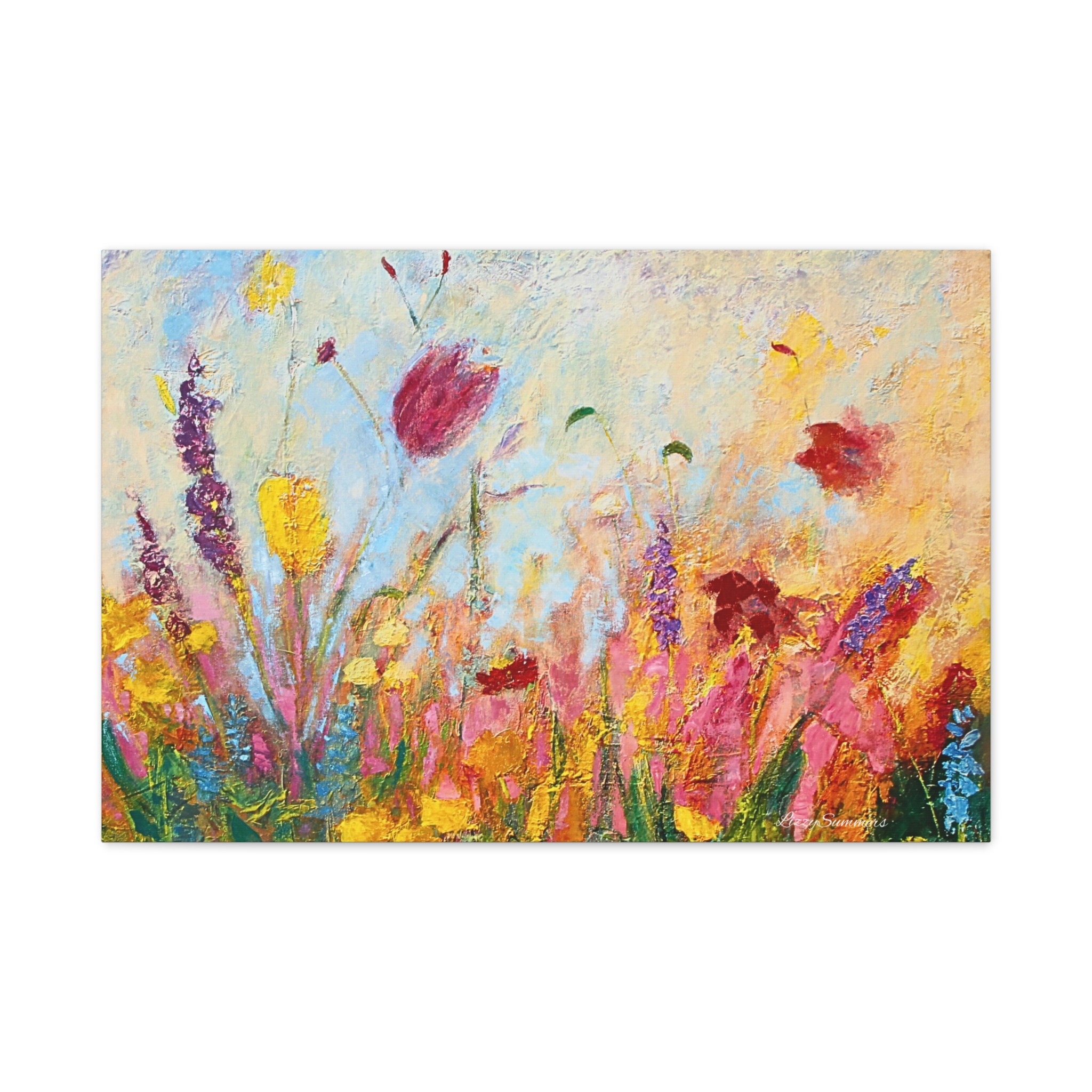 Wildflowers Stretched Canvas Print - Image 9