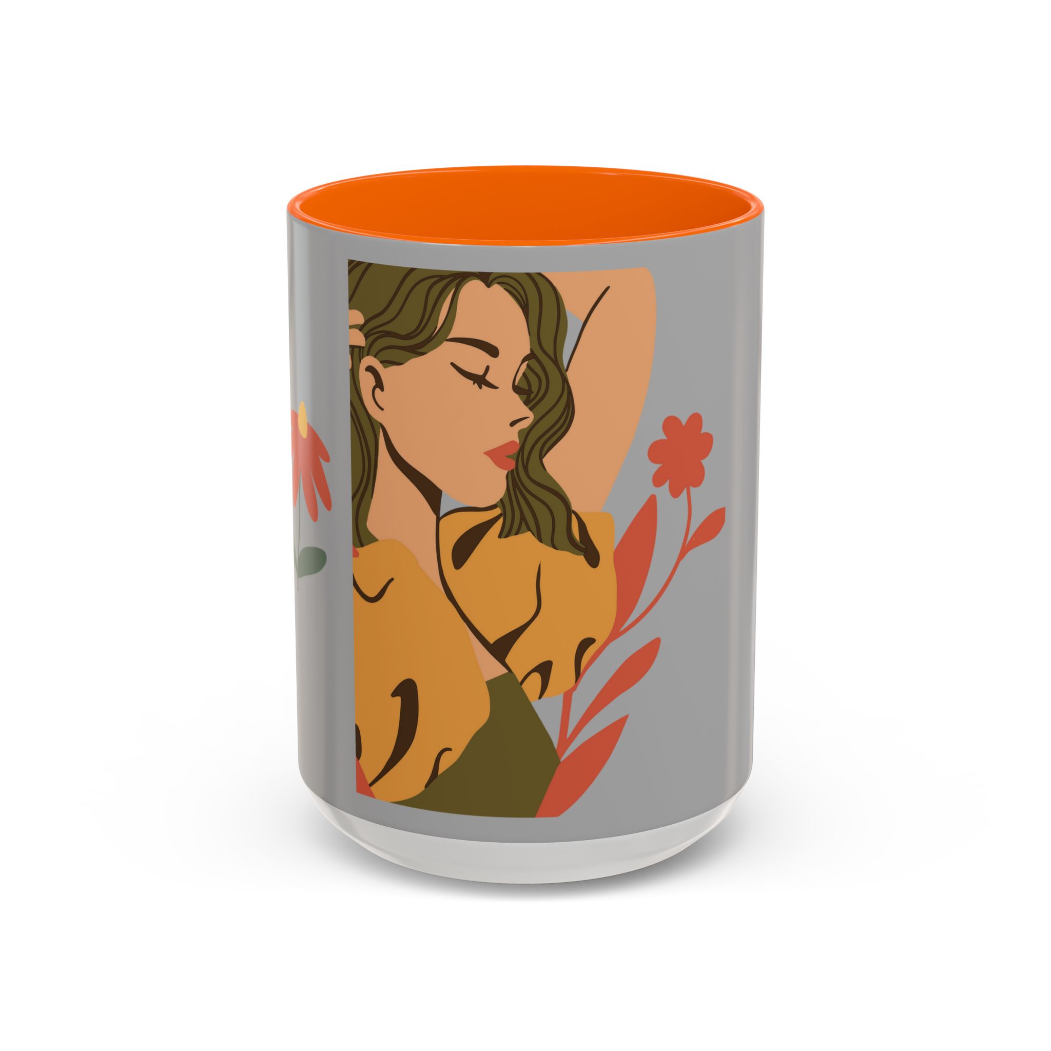 Coffee Mug Lady Reflecting on Gre - Image 29