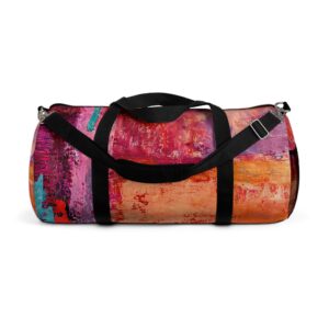Warm Orange and Red Painterly Duffel Bag