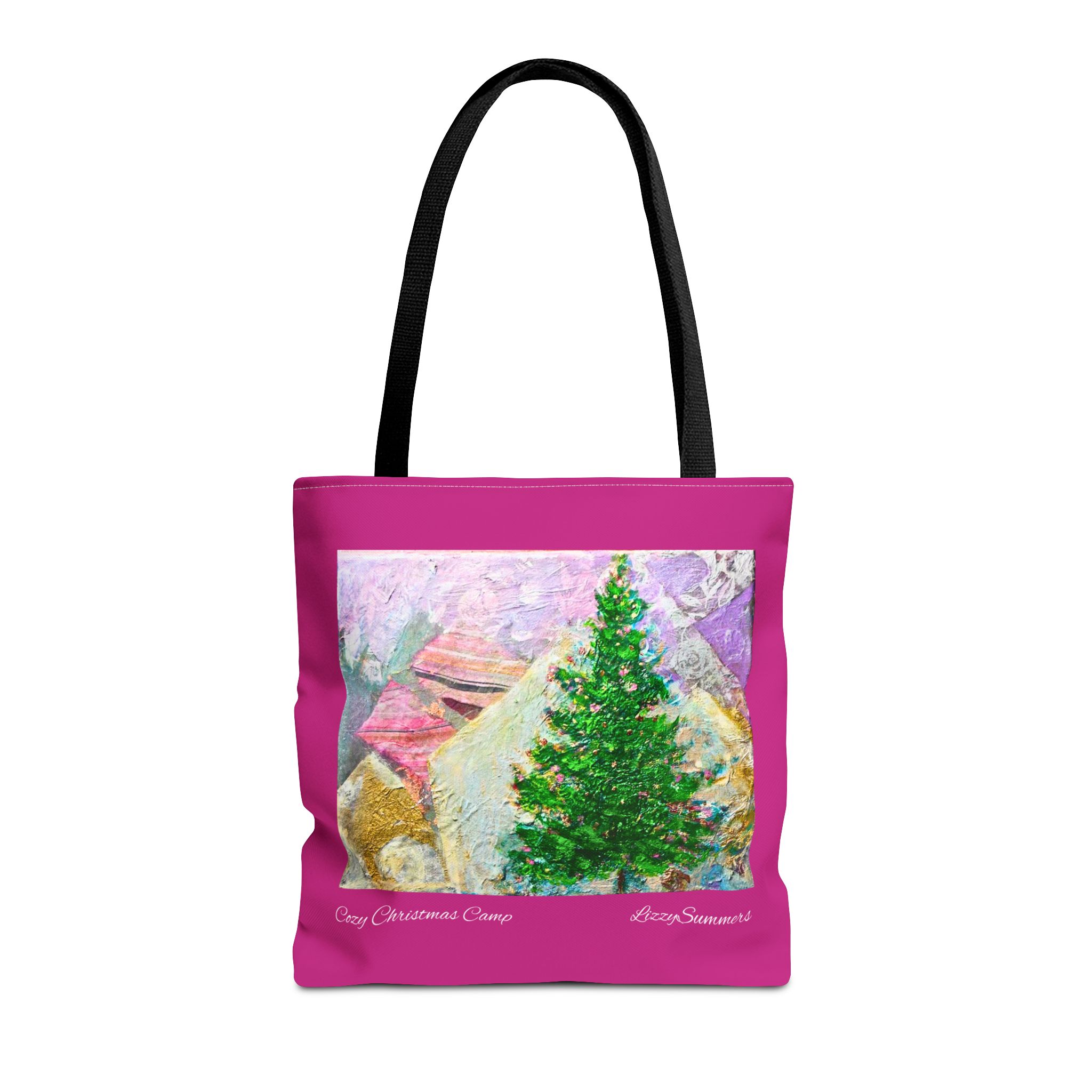 Tree Painting Tote Bag - Nature-Inspired Charm for Nature Lovers and Art Enthusiasts-Pinkbag - Image 5