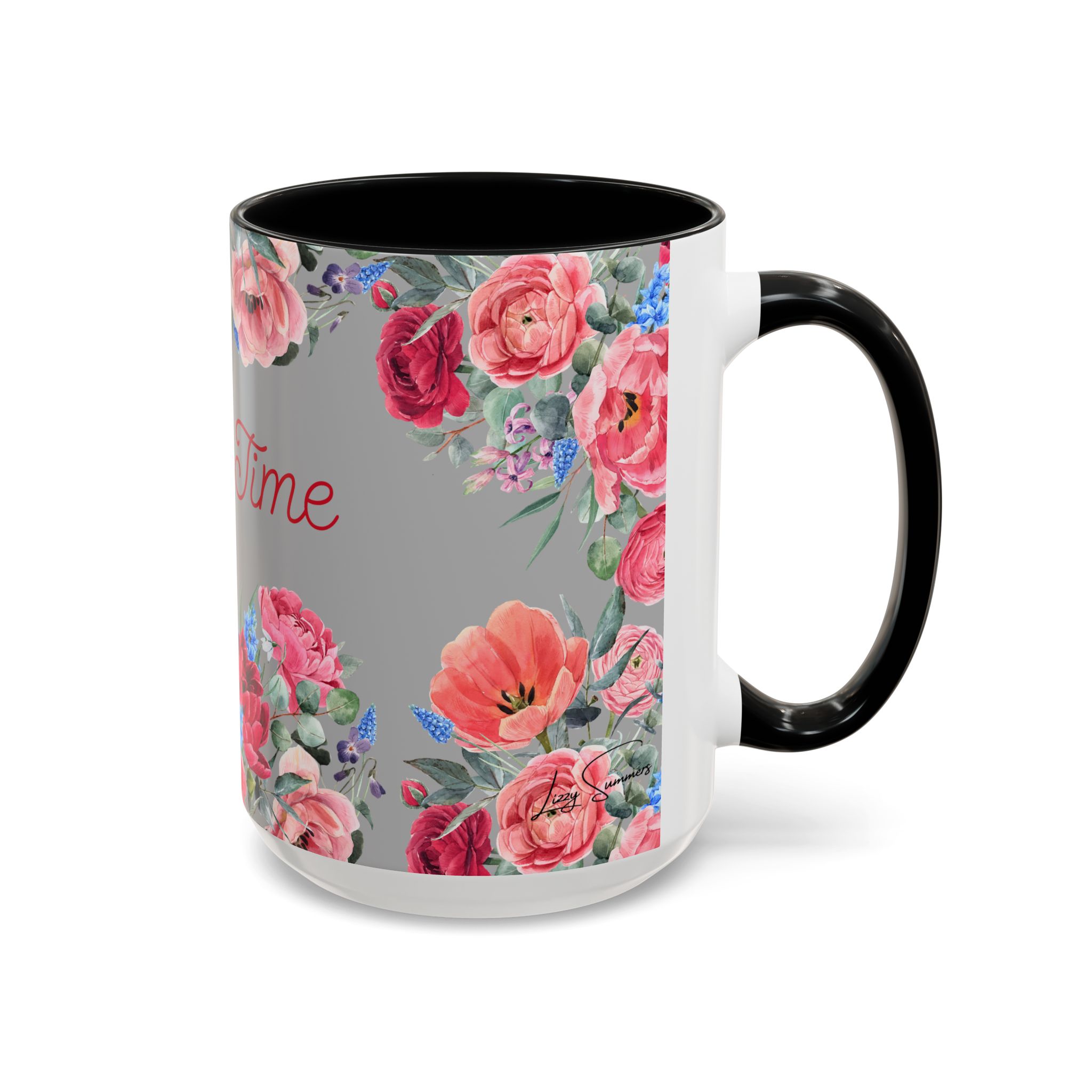 Bloom Time Grey Accent Coffee Mug - Image 14