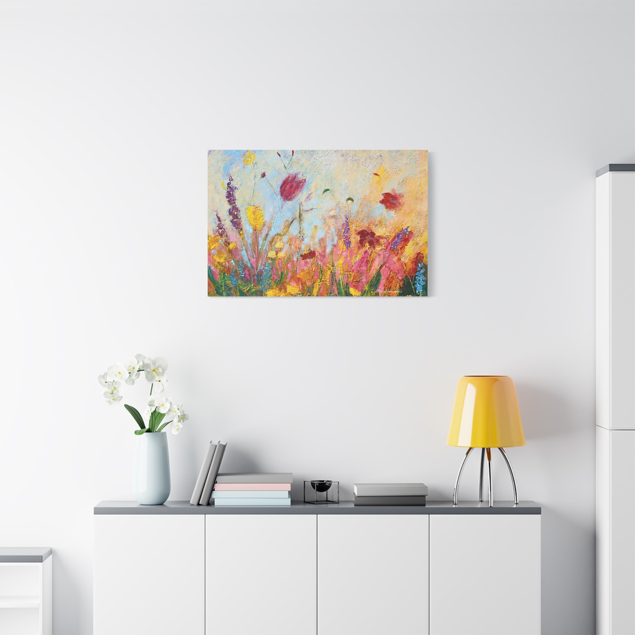 Wildflowers Stretched Canvas Print - Image 15