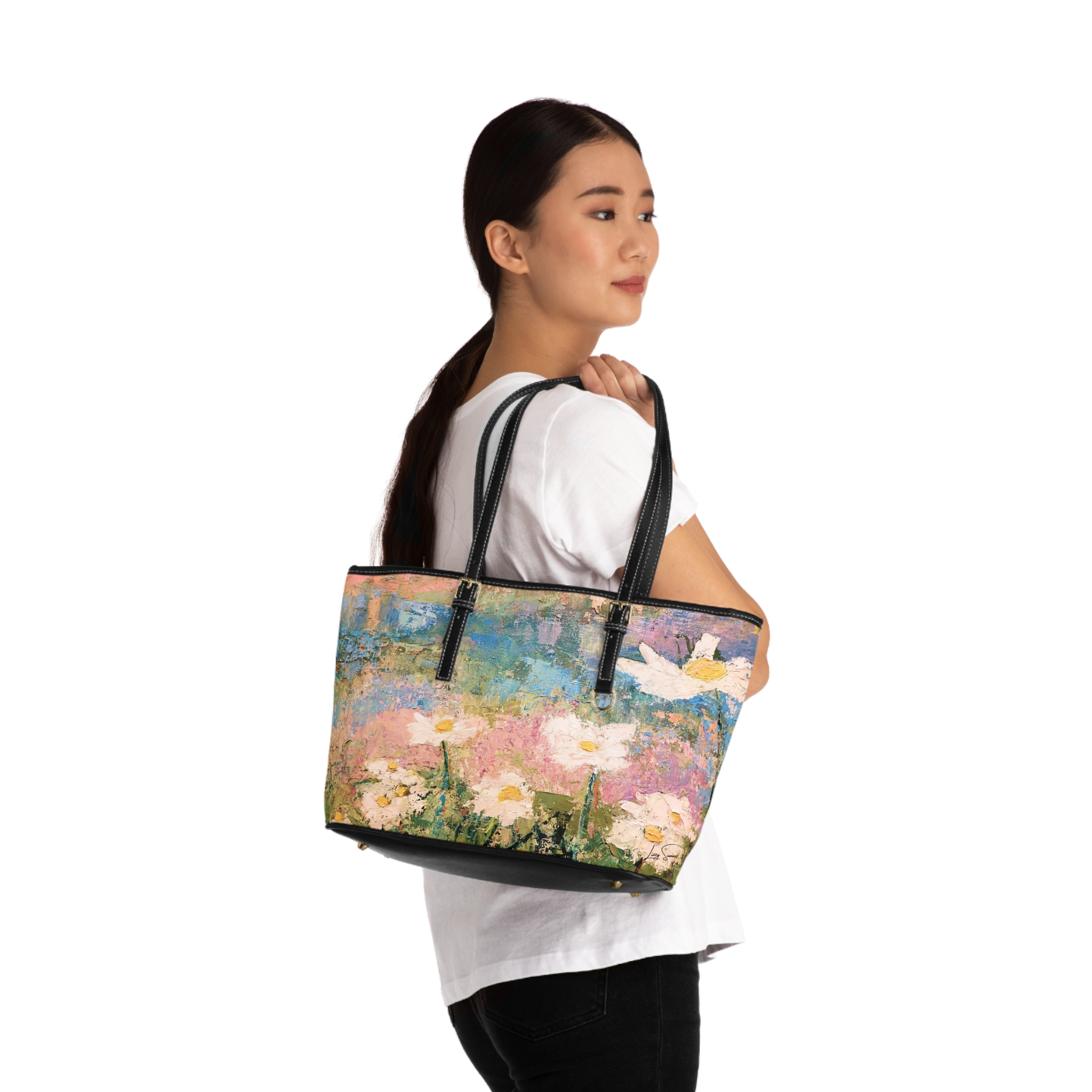 Impressionistic Daisy Shoulder Bag by Lizzy Summers - Image 8