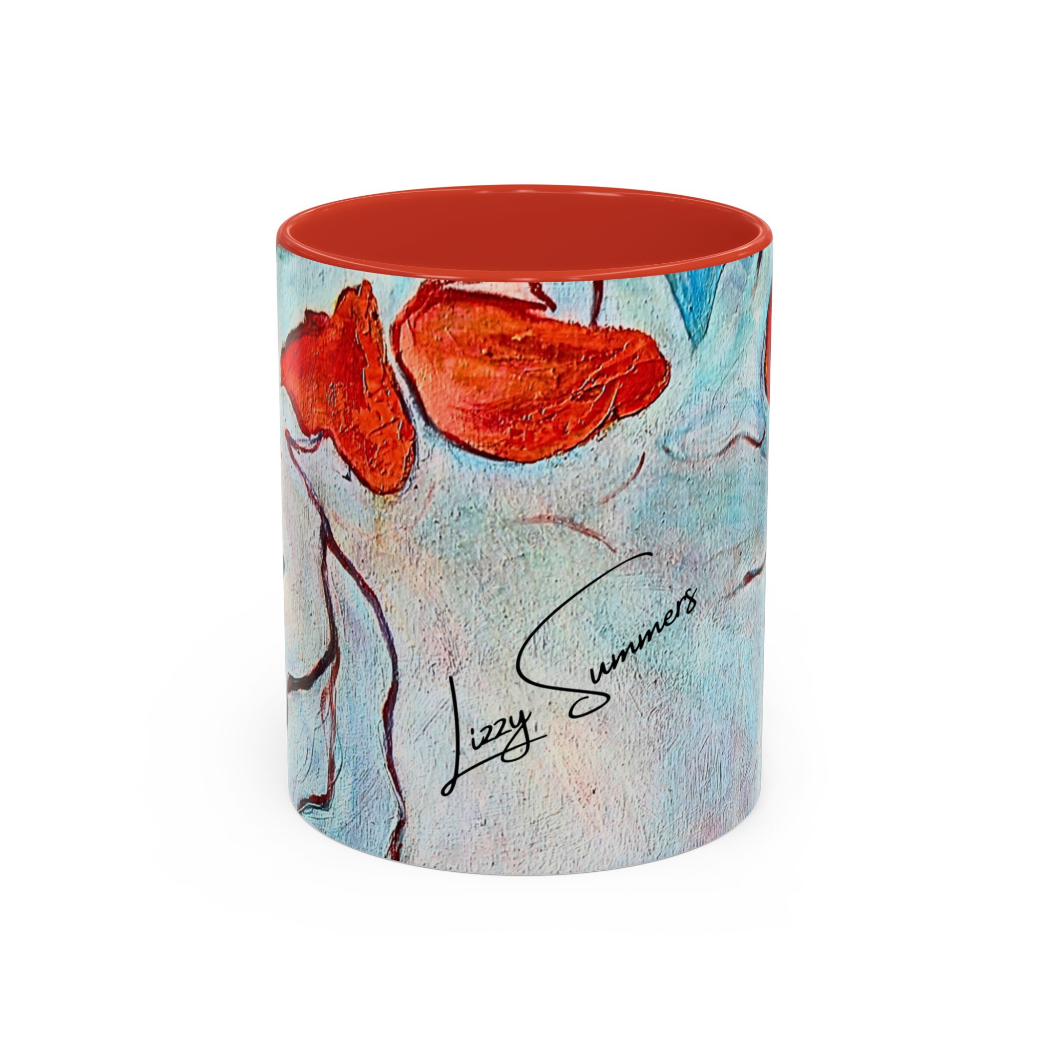 Coffee Mug Red leaves floating - Image 2