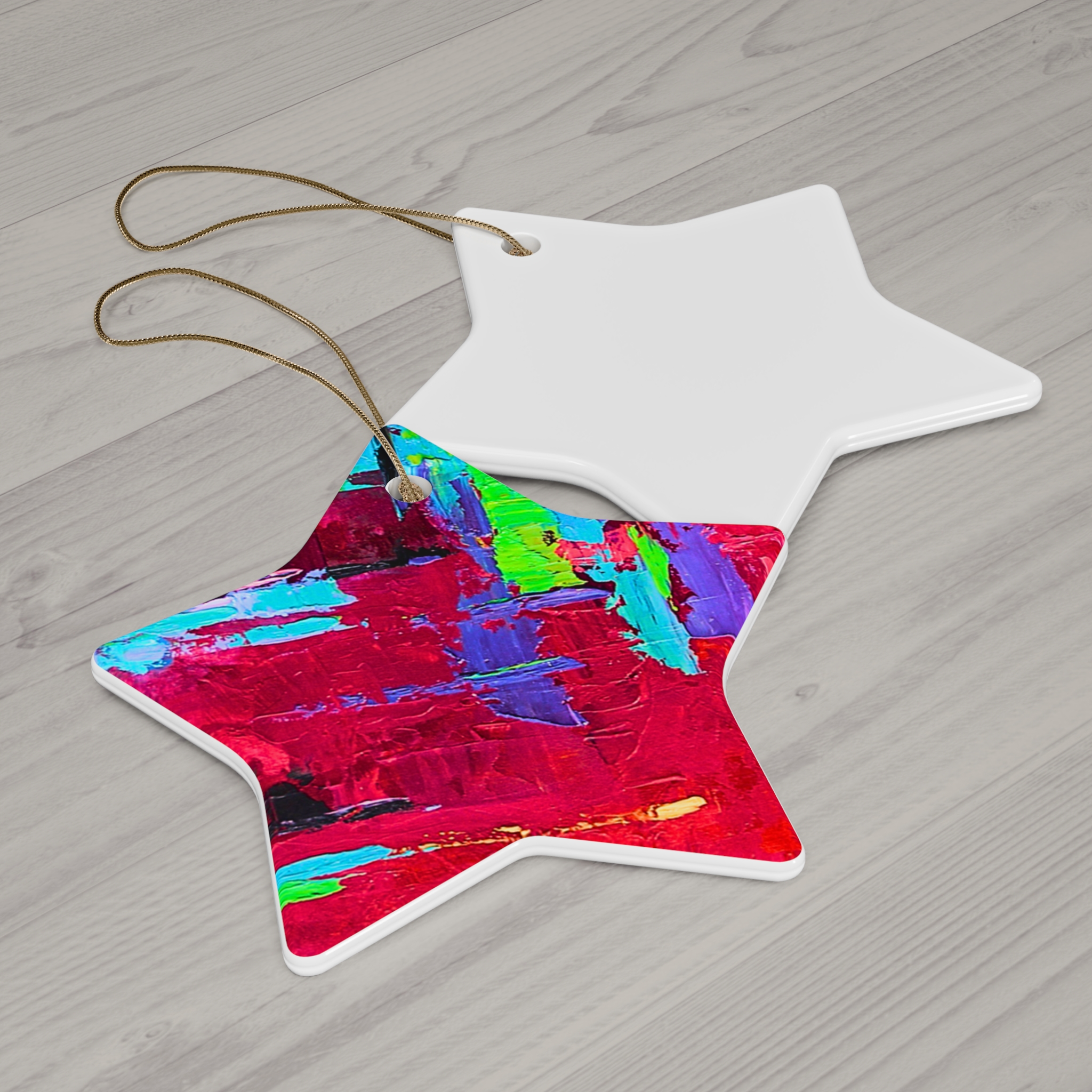 Ornament, Red 4 Shapes - Image 2