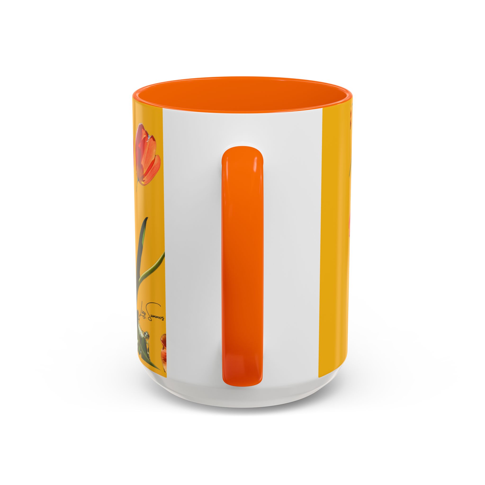 Mug, Cheerful Bright Tulips on Yellow Coffee Cup, Floral Tea Mug, Spring Flower Design, Gift for Gardener, Mother's Day Present, Kitchen - Image 24