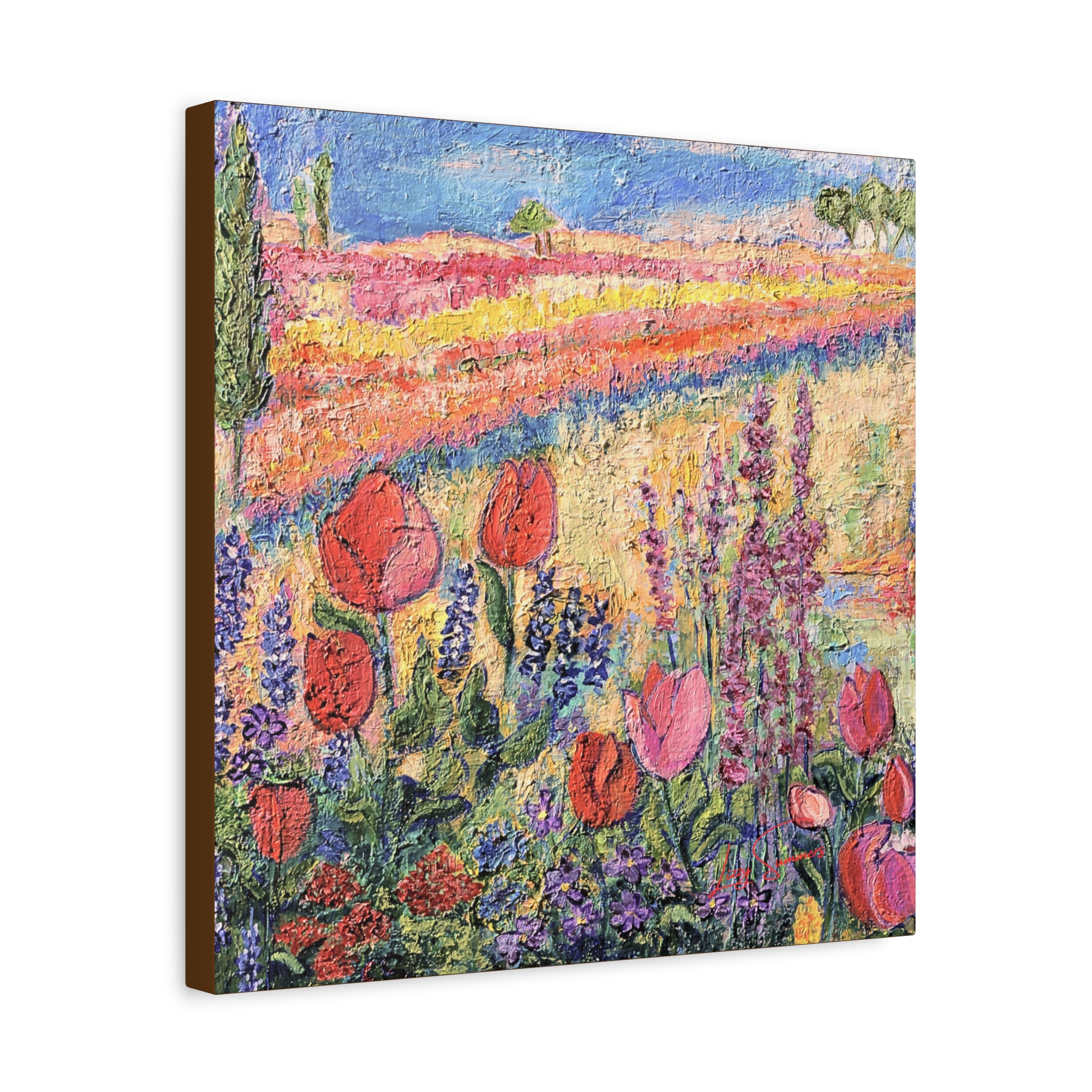 Matte Canvas, Stretched, 1.25" Tulips and Friends - Image 6