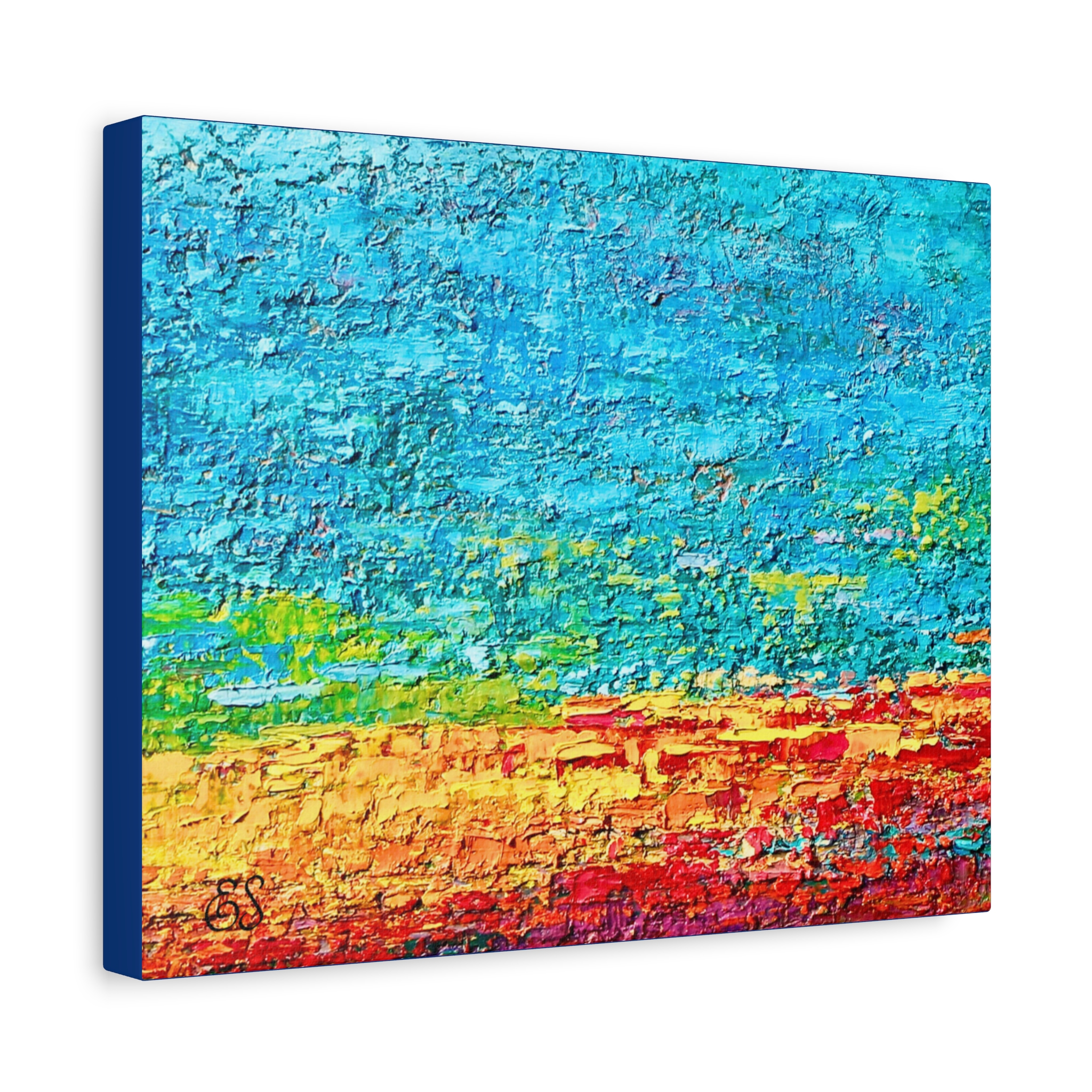 Matte Canvas, Stretched, 1.25" Bold Textured Sunset - Image 2