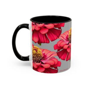 Zinnia Light Grey Coffee Mug