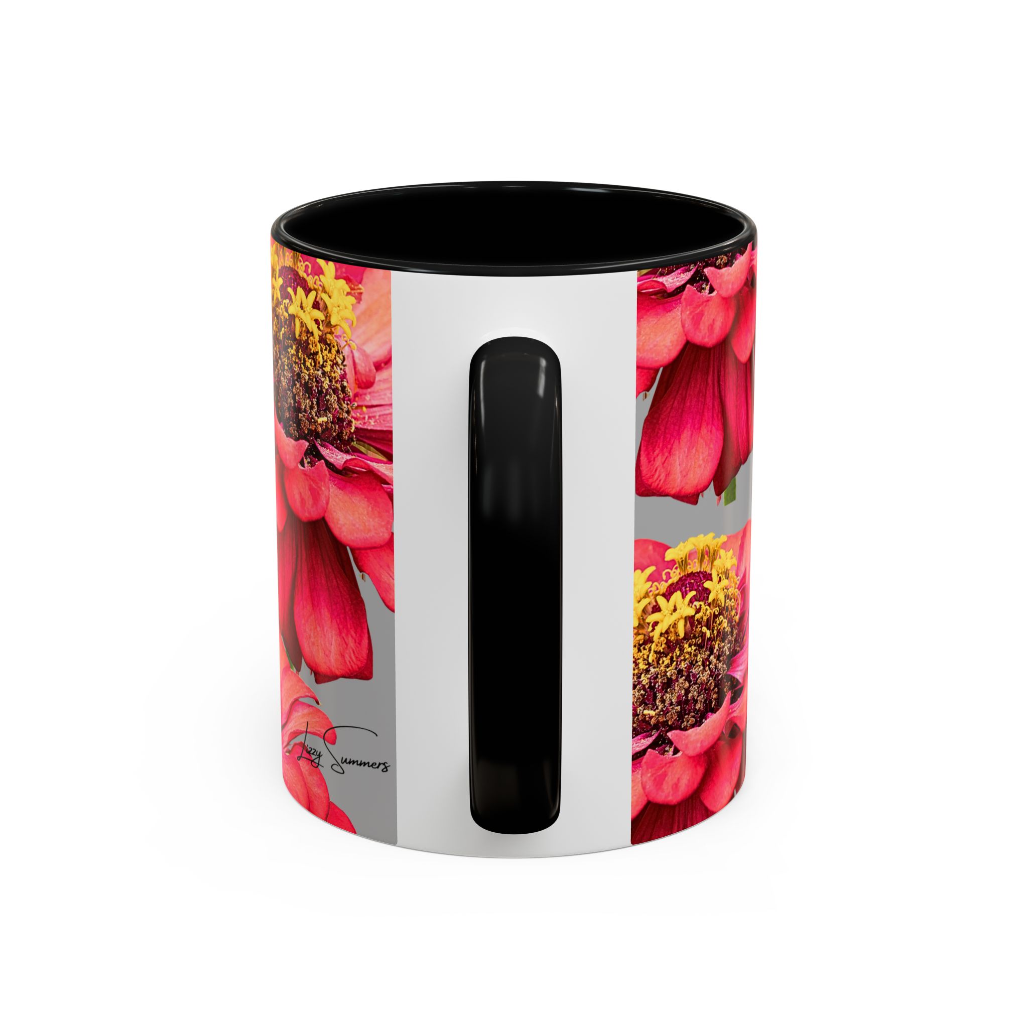 Zinnia Light Grey Coffee Mug - Image 4