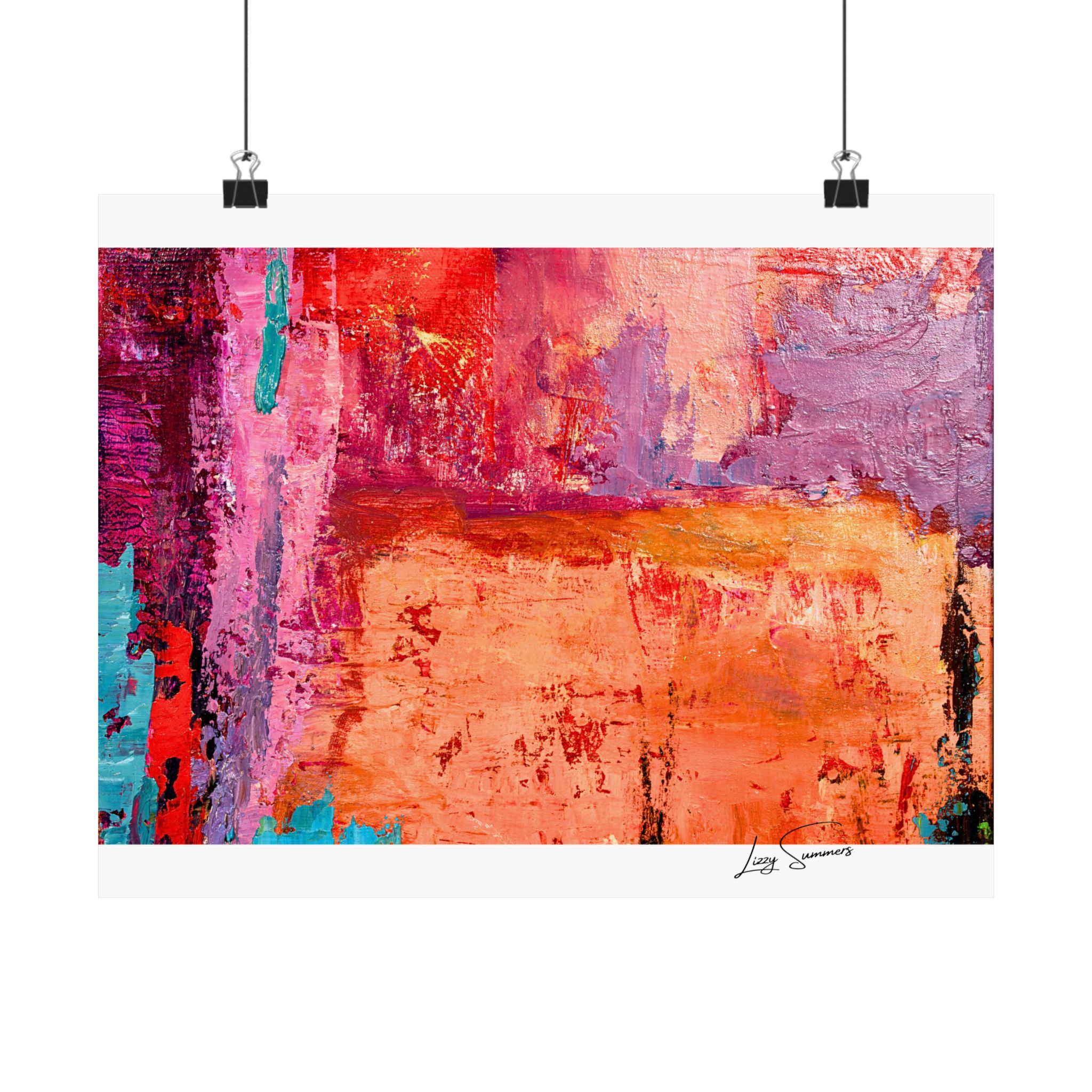 Poster Orange Abstract Painterly - Image 2