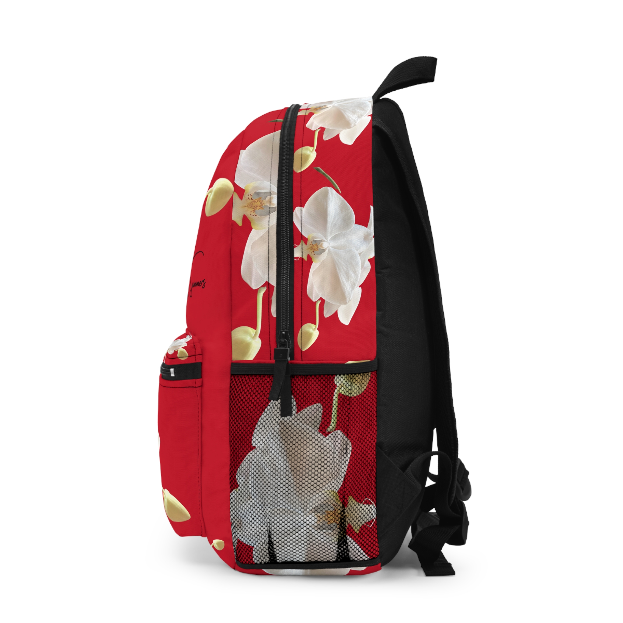 Orchid on Red Backpack - Image 3