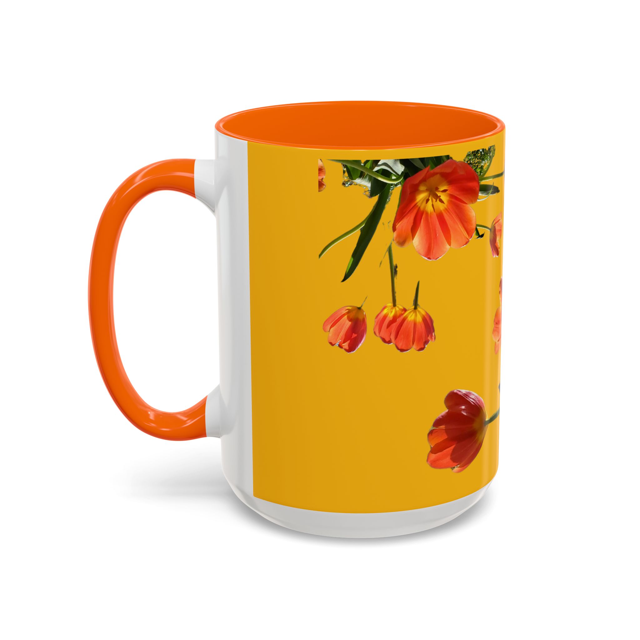 Mug, Cheerful Bright Tulips on Yellow Coffee Cup, Floral Tea Mug, Spring Flower Design, Gift for Gardener, Mother's Day Present, Kitchen - Image 23