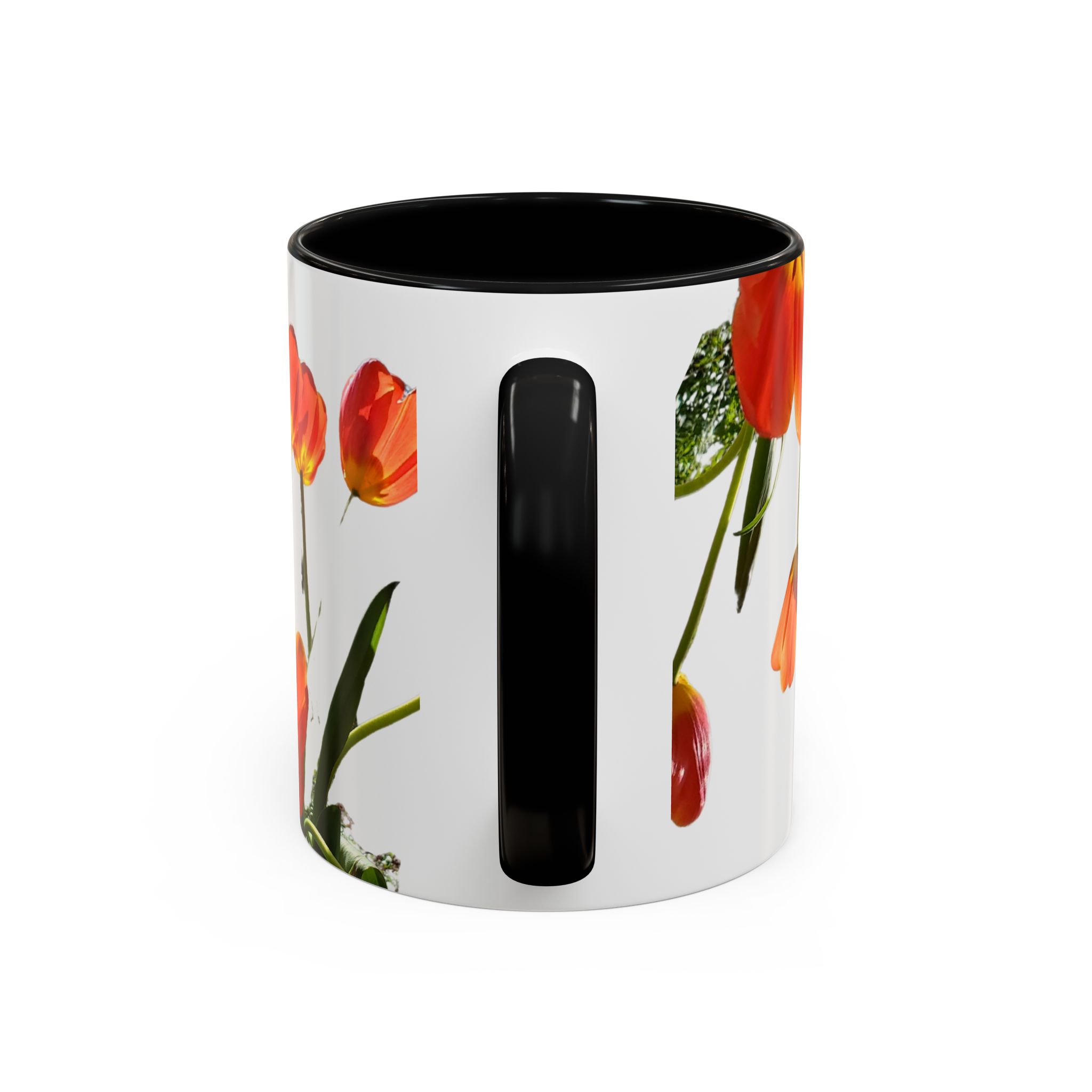 Coffee Mug Orange Tulips - Image 4