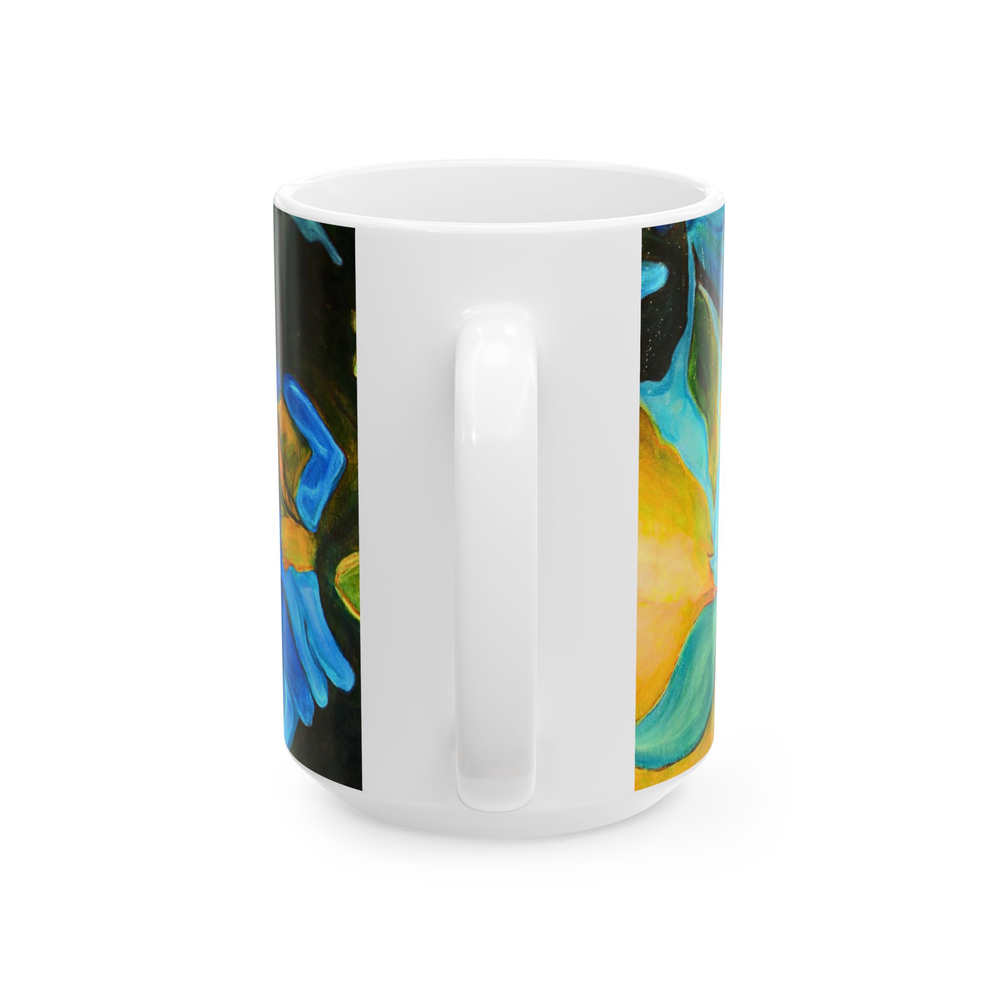 Coffee Mug River Muse Teal and Blue - Image 6