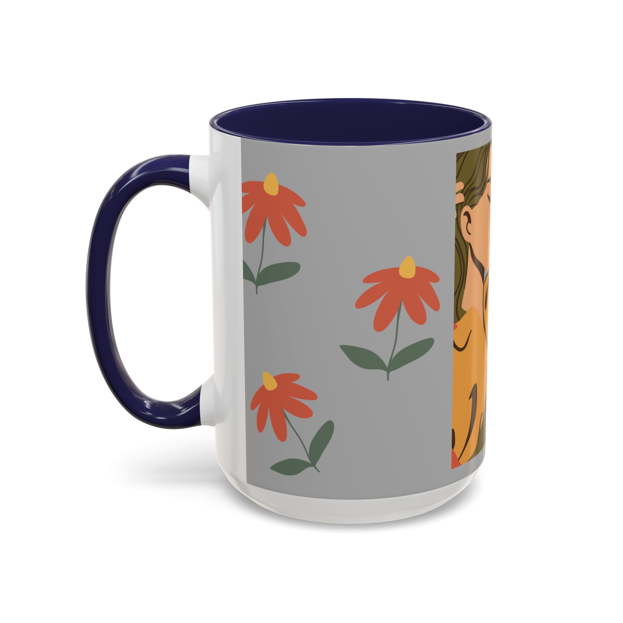 Coffee Mug Lady Reflecting on Gre - Image 19