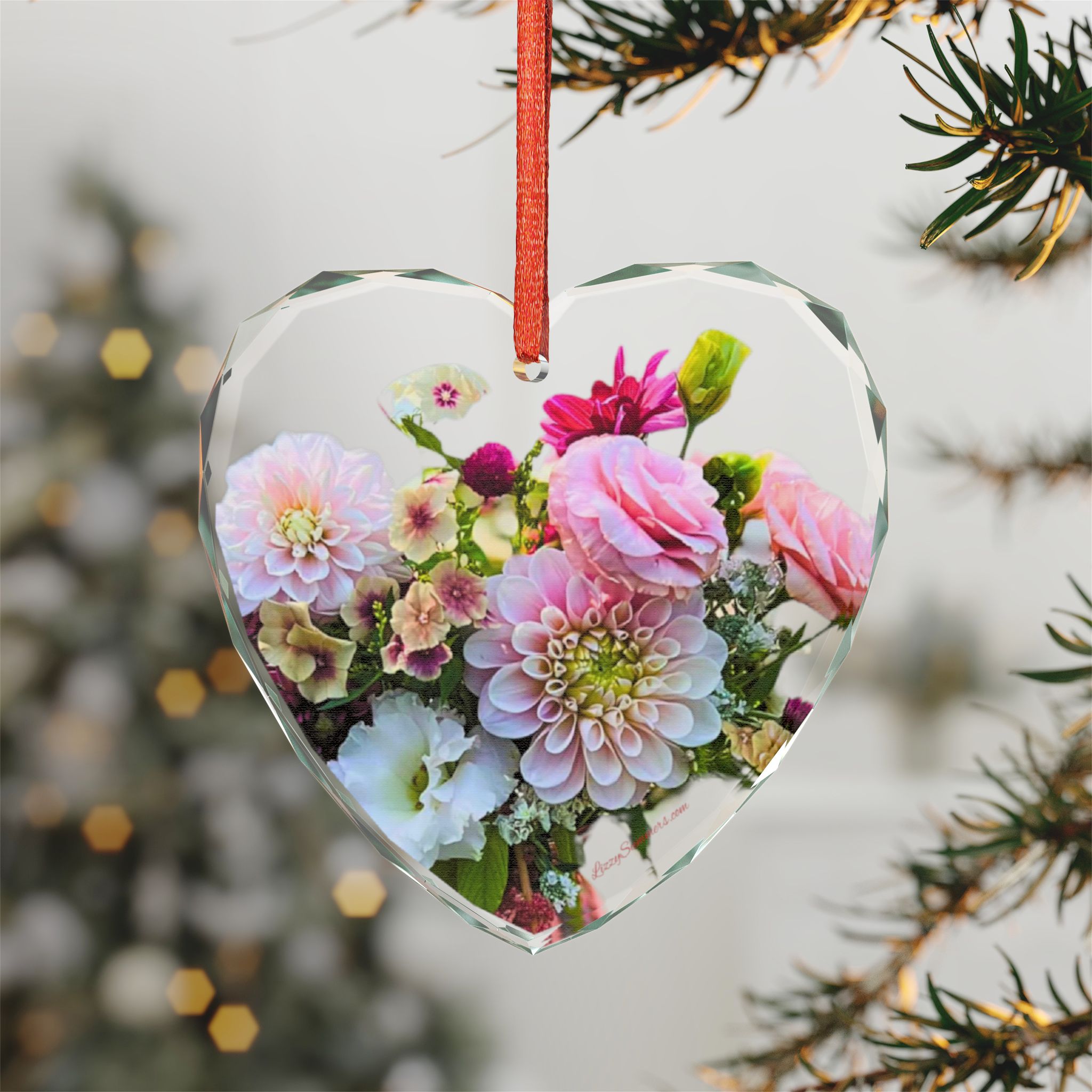 Glass Ornament Flower Bouquet - Image 3