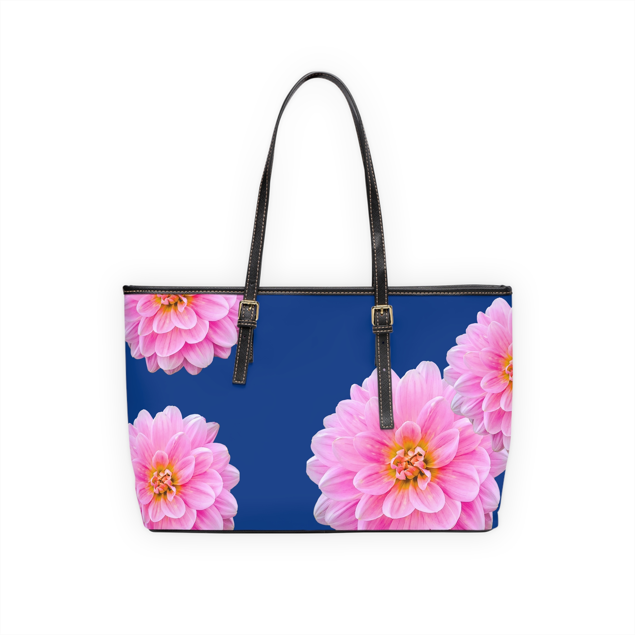Zinnia on Blue Shoulder Bag - Image 2