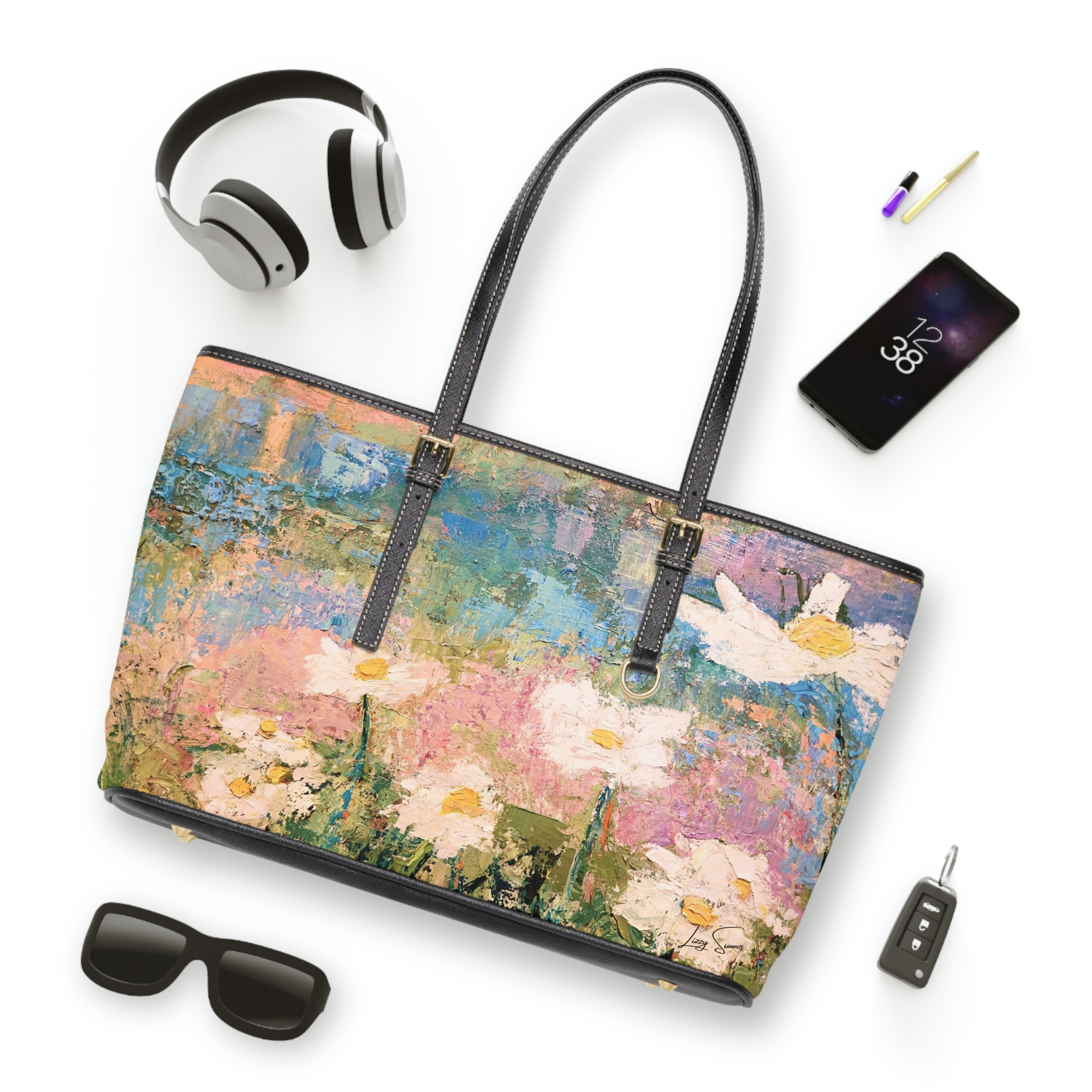 Impressionistic Daisy Shoulder Bag by Lizzy Summers - Image 3