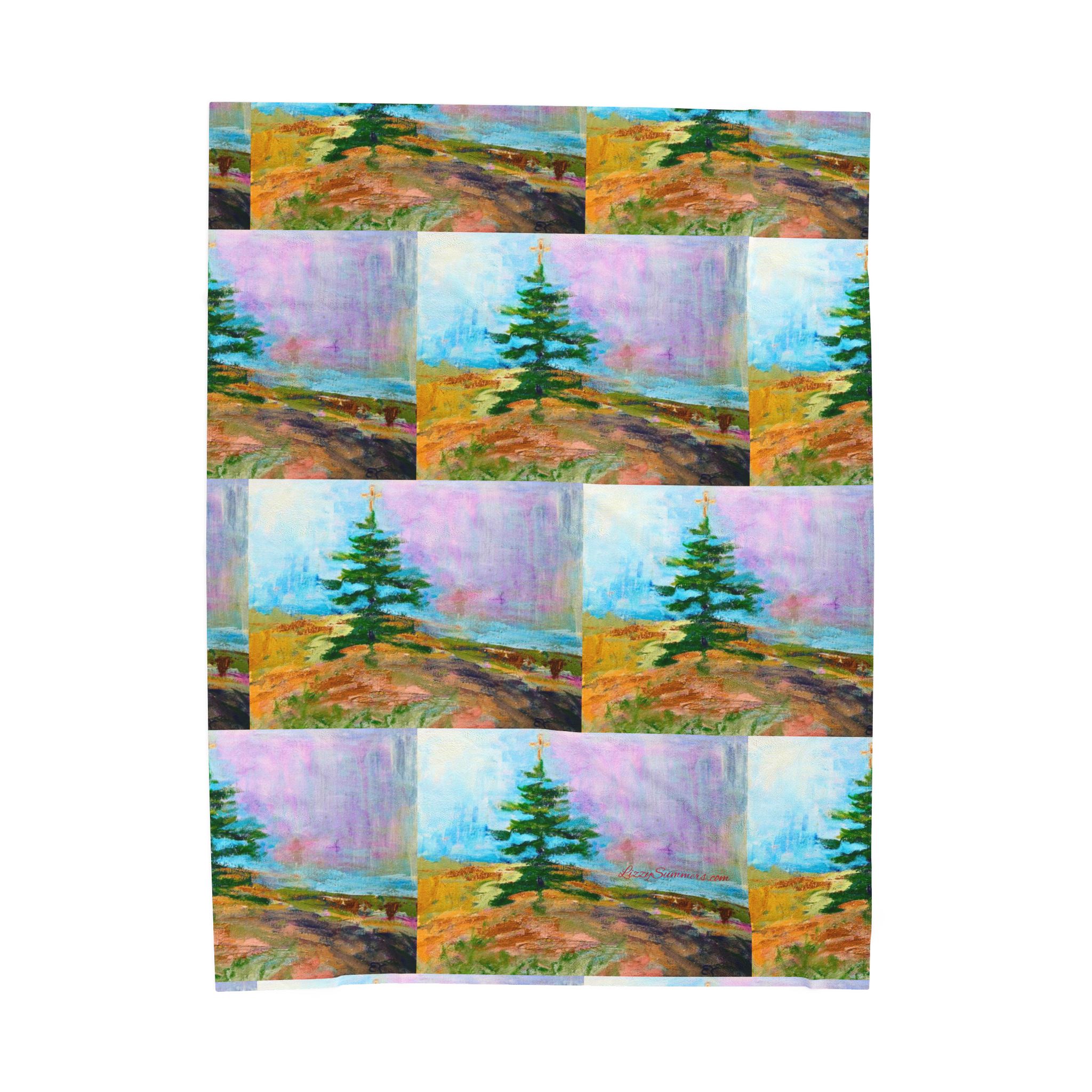 Cozy Velveteen Plush Blanket with Tree Design - Perfect for Holiday Comfort - Image 9