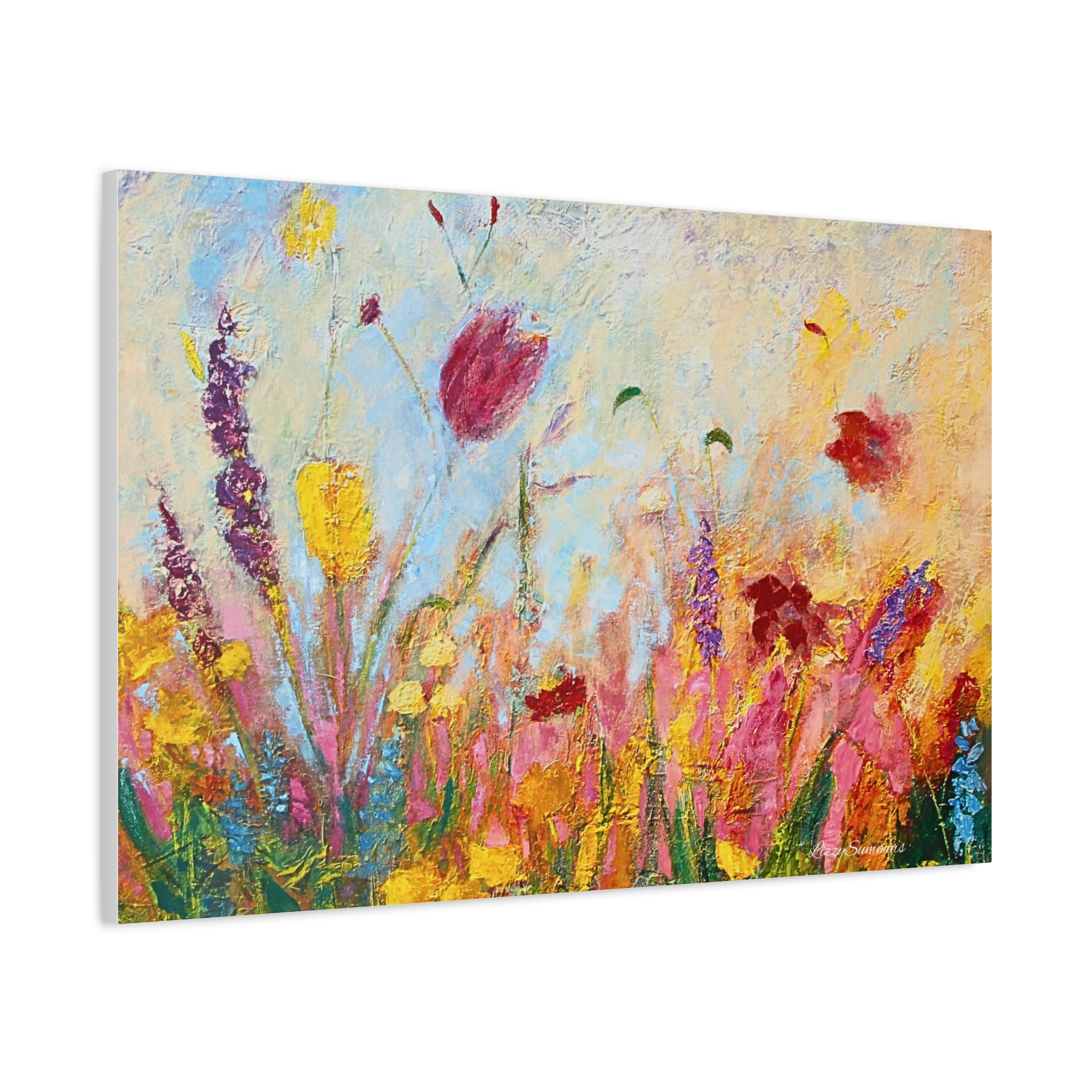 Wildflowers Stretched Canvas Print - Image 14