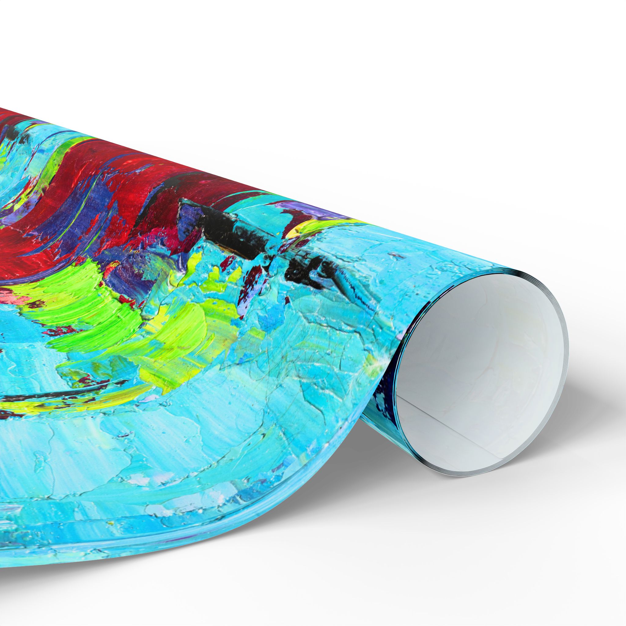 Wrapping paper Bold Red and Sky Blue Abstract Painterly - Image 22