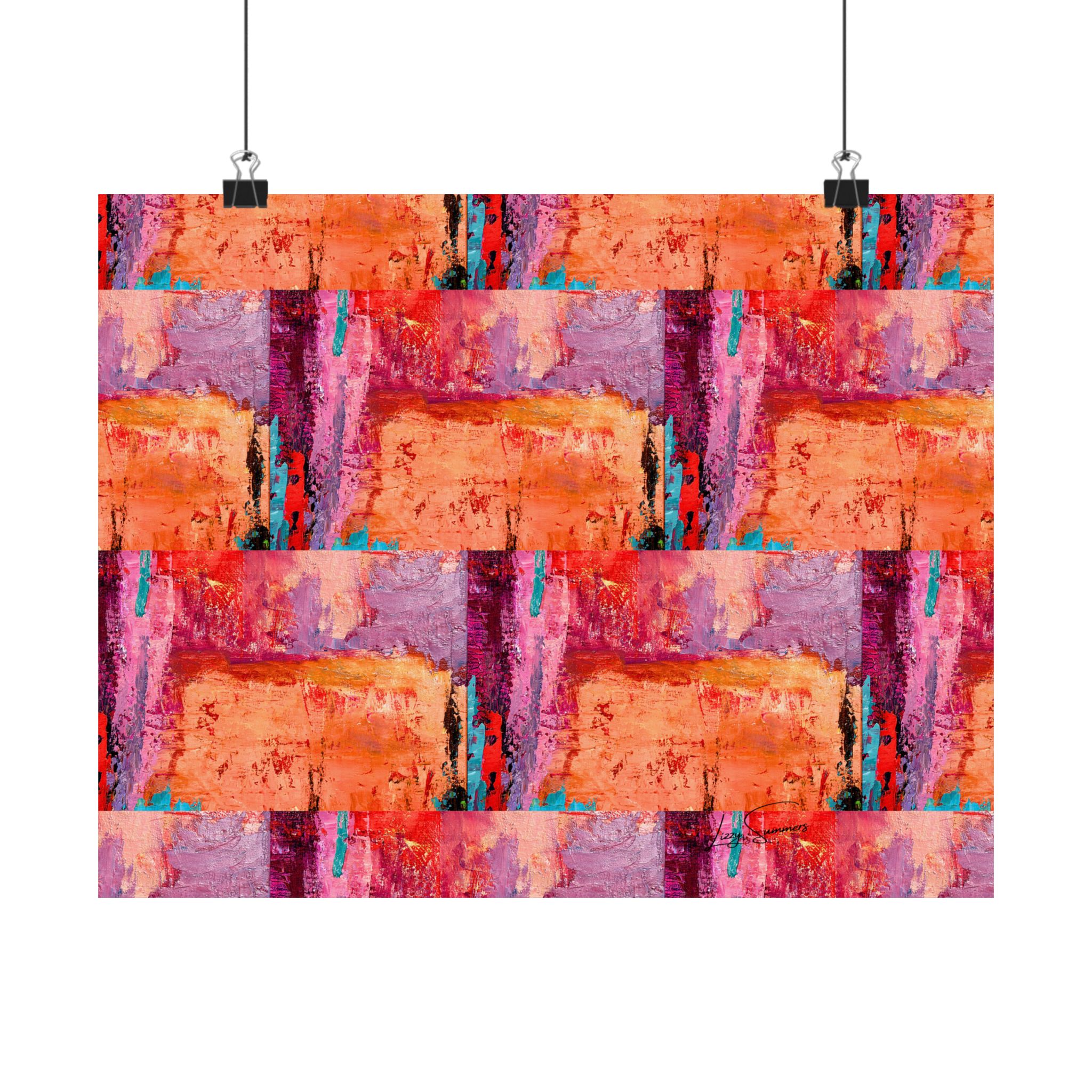 Poster Warm Orange Abstract