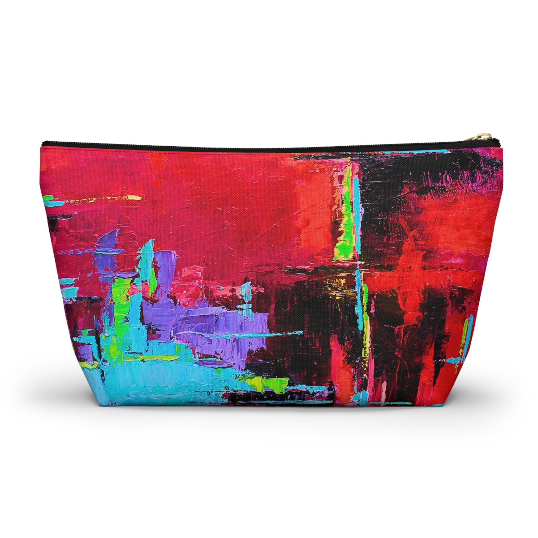 Accessory Pouch w T-bottom Big Red Abstract - Image 3