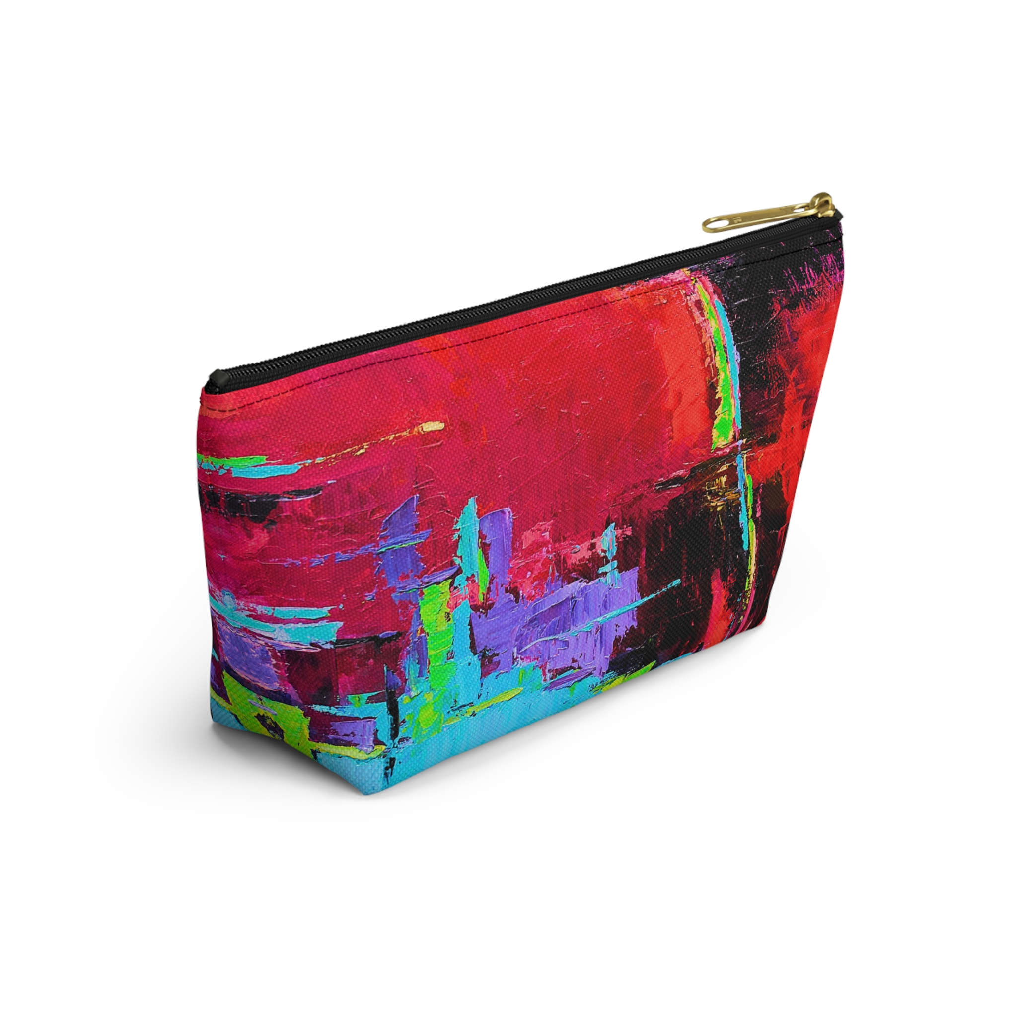 Accessory Pouch w T-bottom Big Red Abstract - Image 12