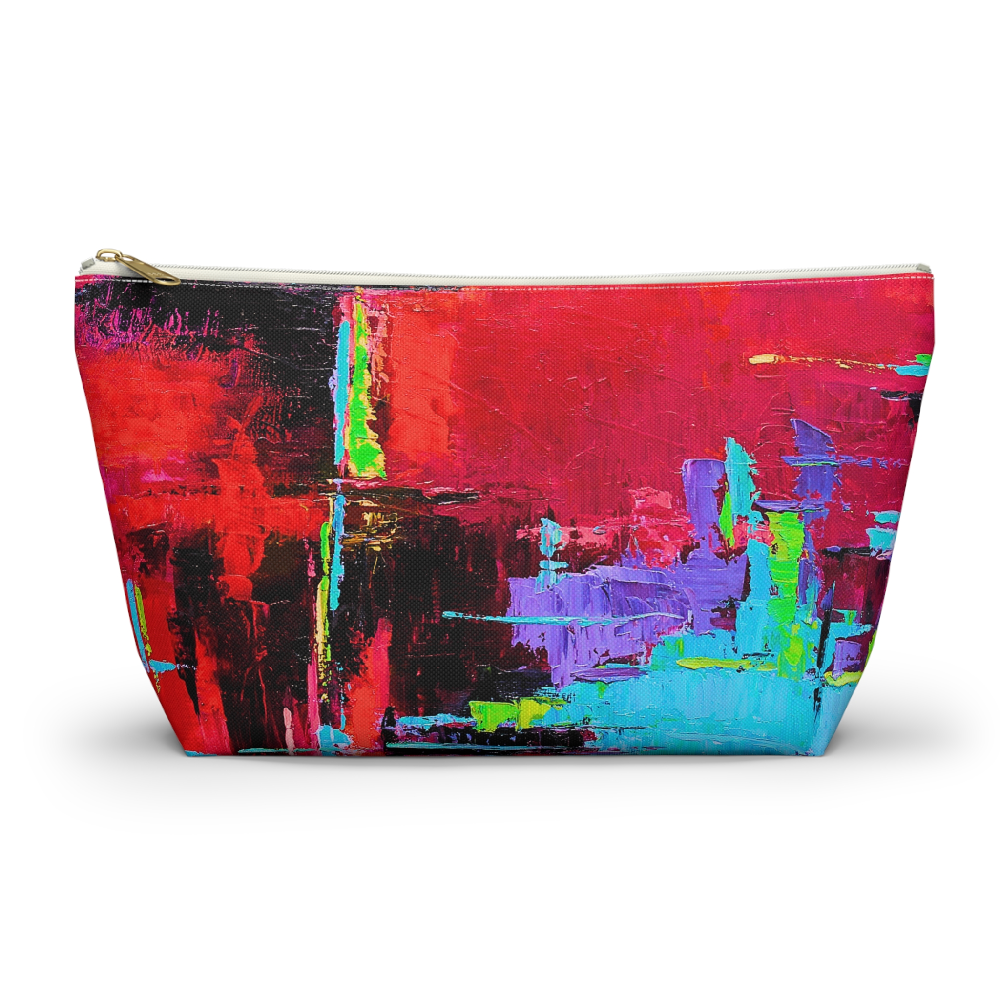 Accessory Pouch w T-bottom Big Red Abstract - Image 5