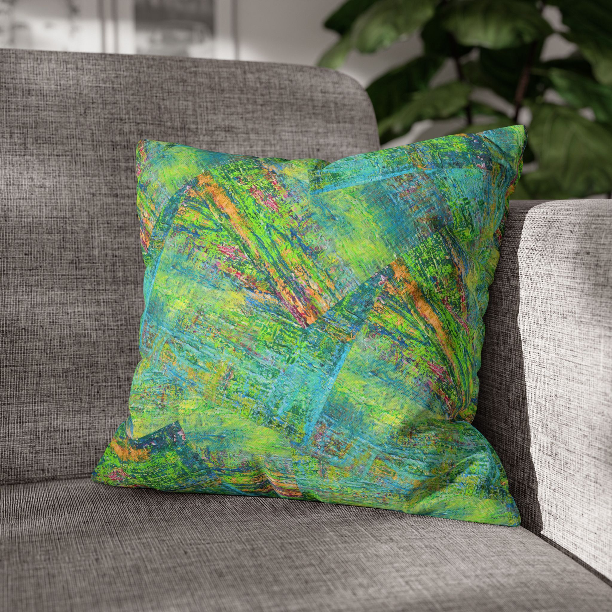 Canvas Pillowcase — Shimmering Teal - Image 5