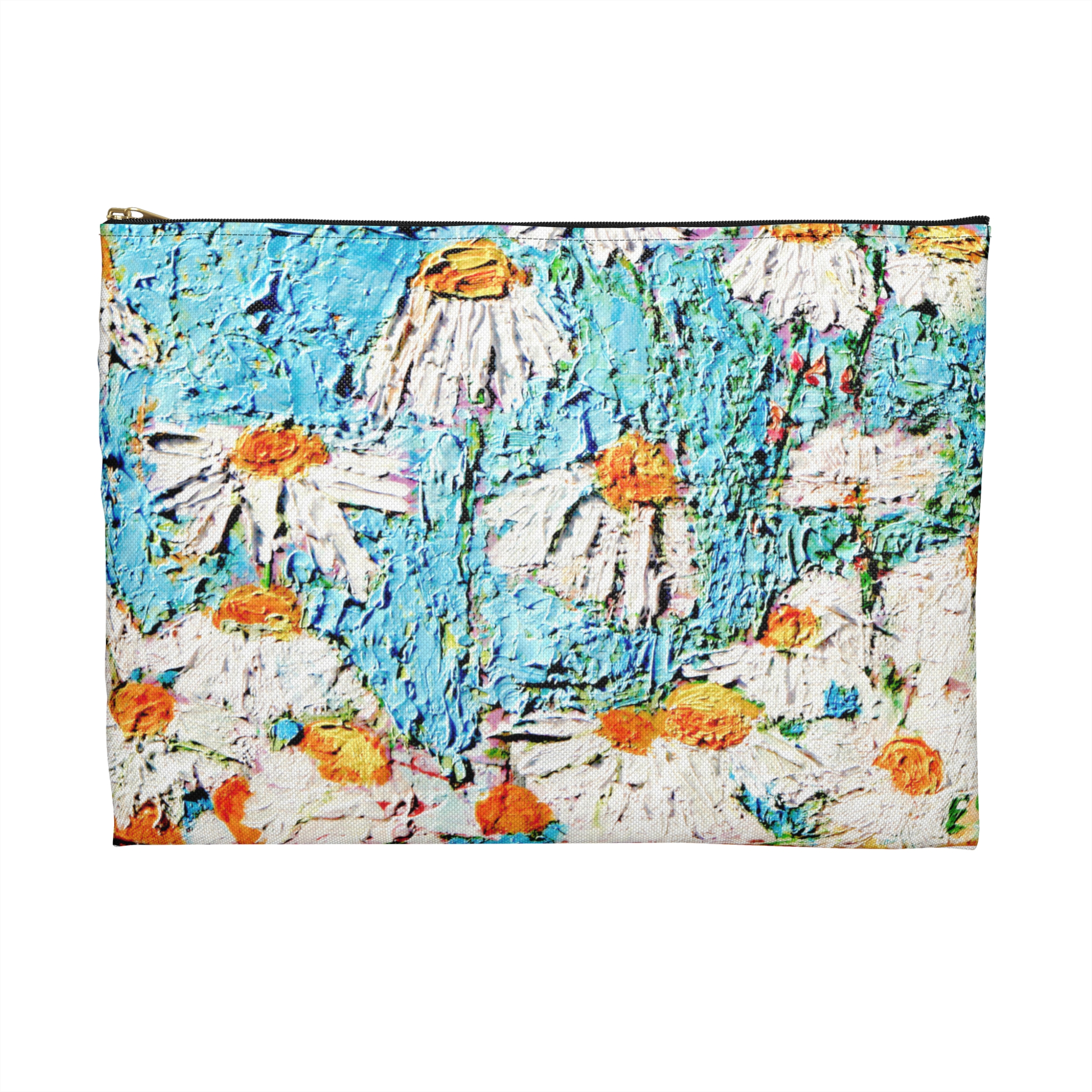 Flat Accessory Pouch Daisies in the Sky - Image 3
