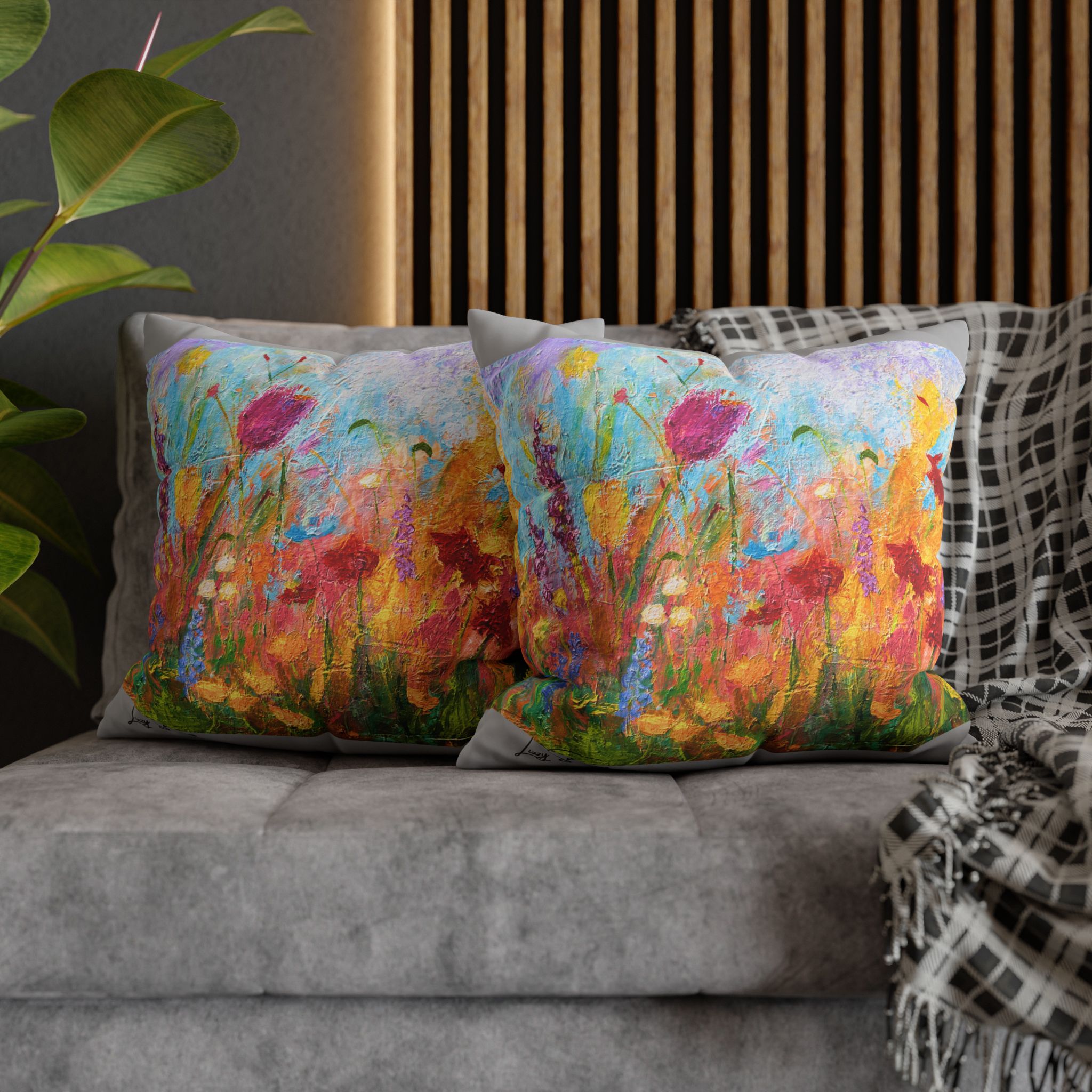Floral Canvas Pillowcase — Painted Wildflower - Image 16