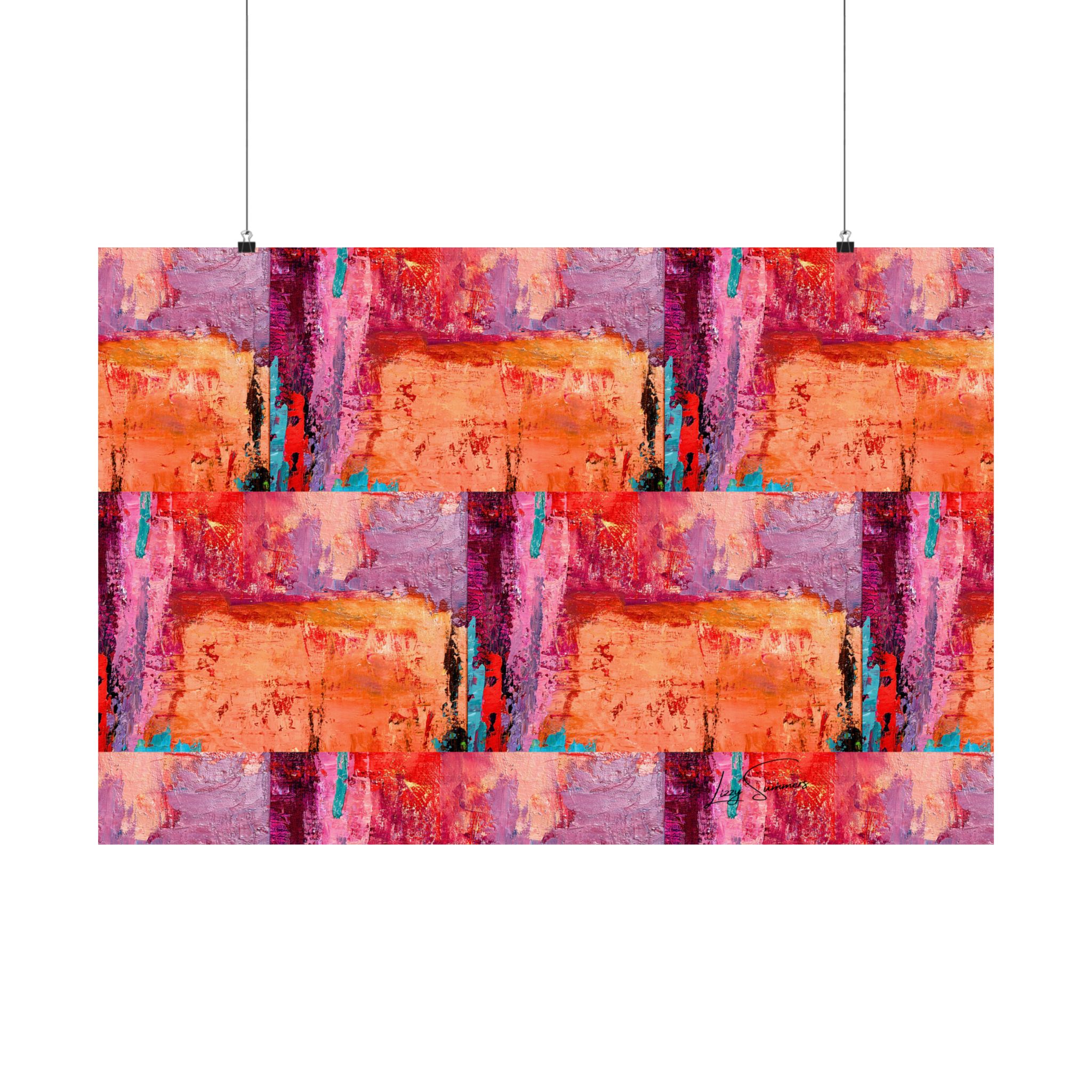 warm orange abstract poster